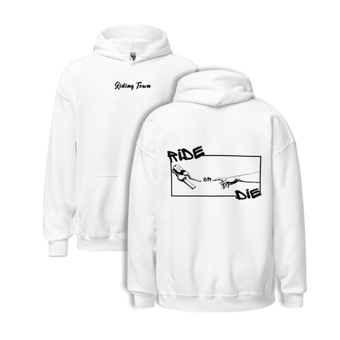 Hoodie Unisexe - SIXTINE - Blanc - Riding Town