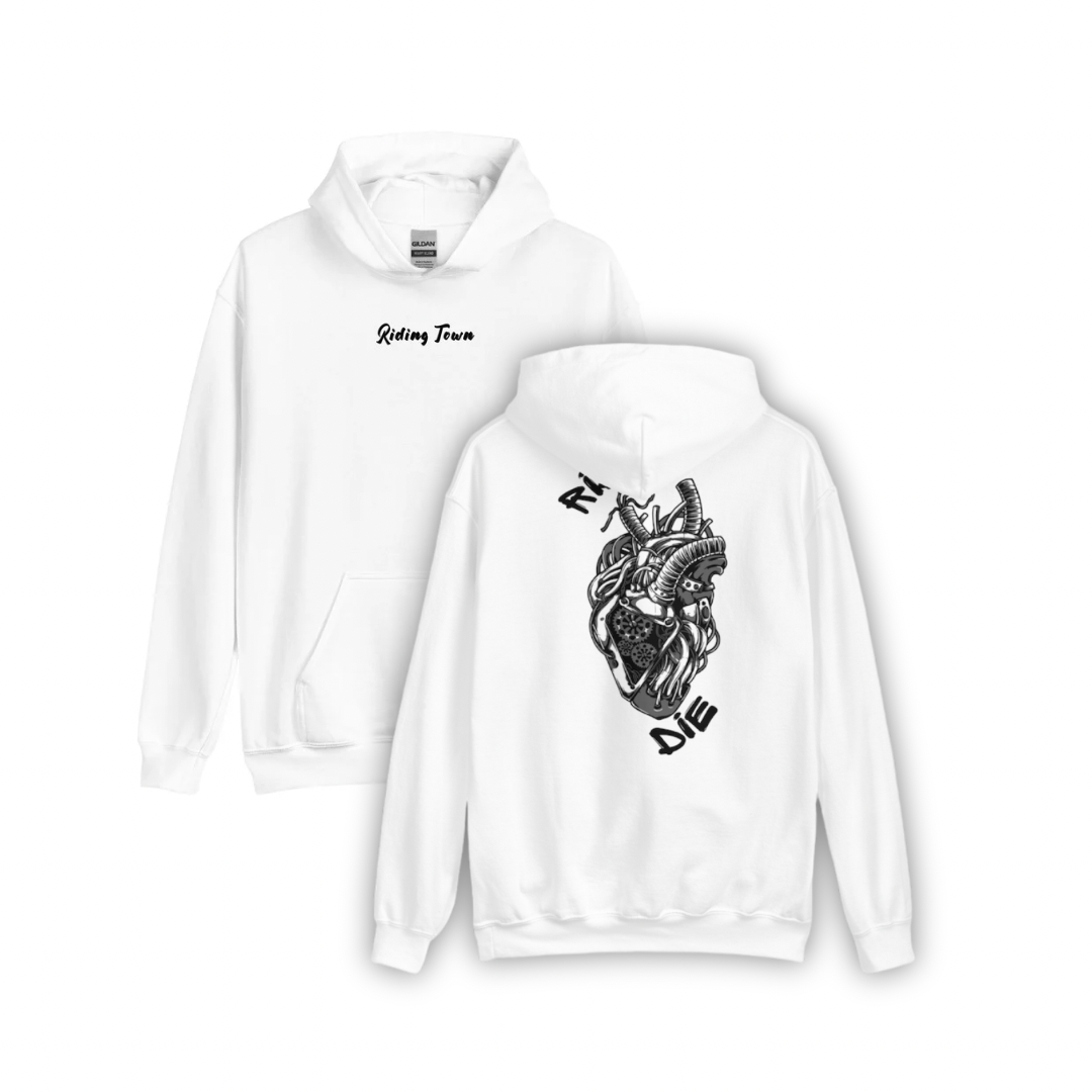 Hoodie Unisexe - MACHINEHEART - Blanc