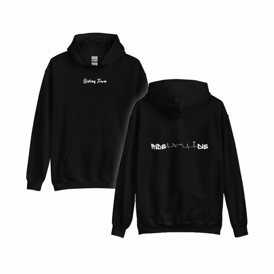 Hoodie Unisexe - HEARTBEAT - Noir