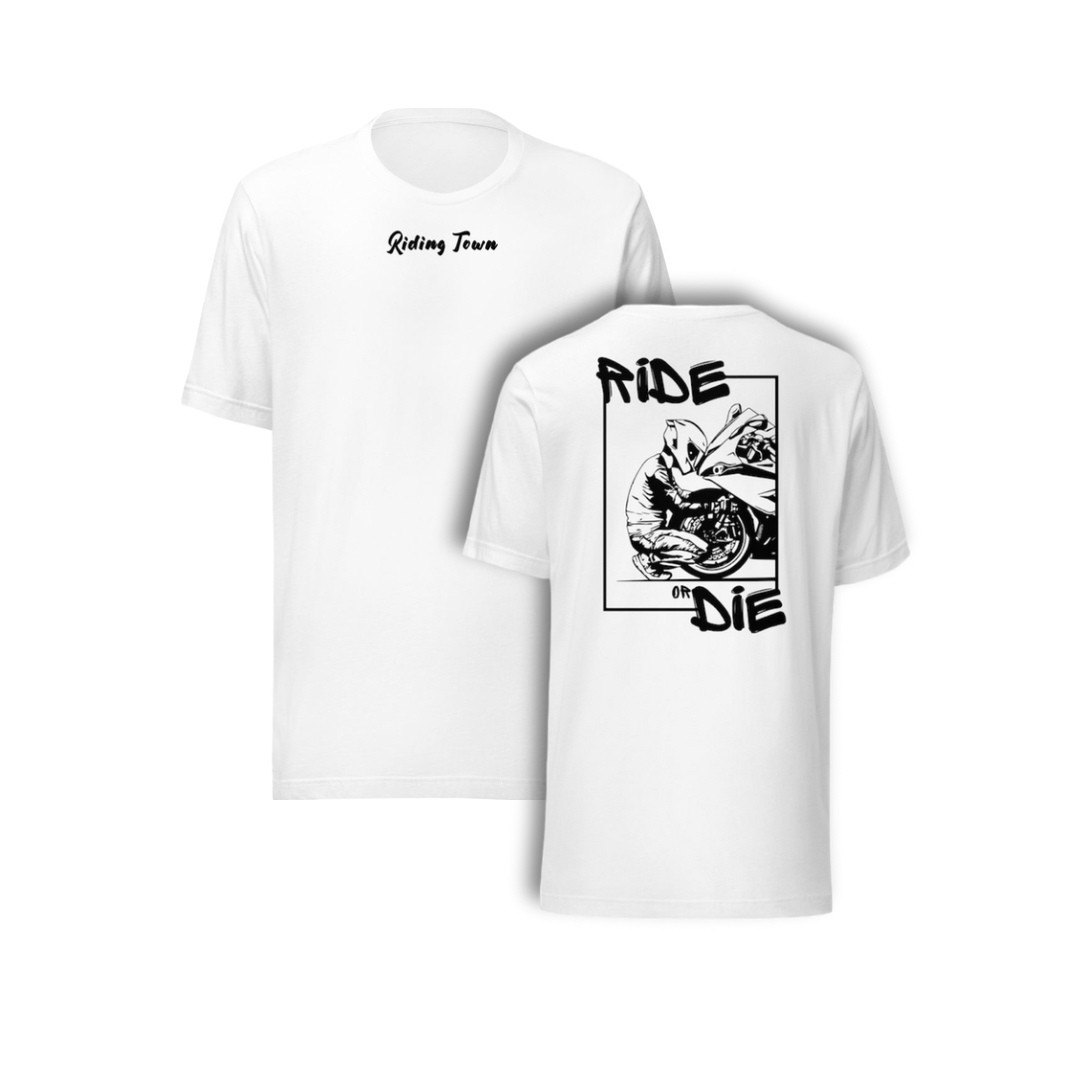 T-shirt Unisexe - BIKERBOY - Blanc