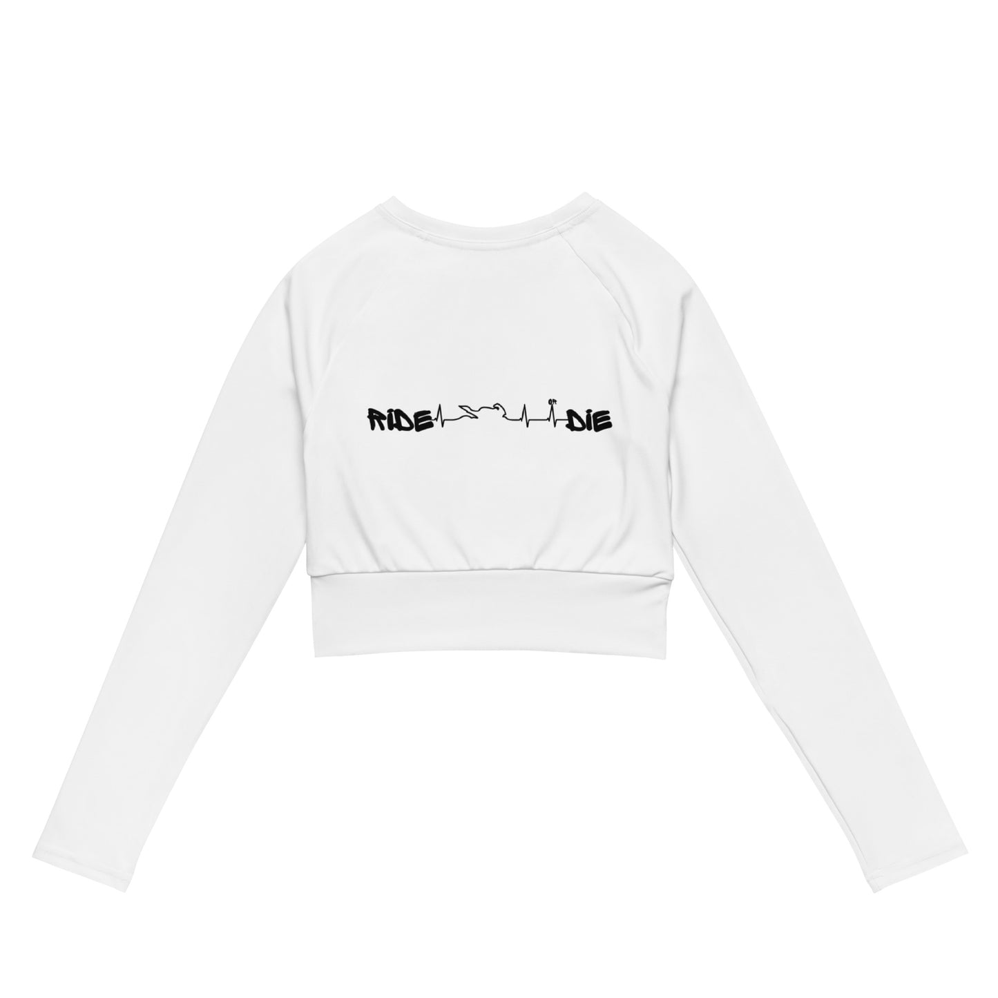 Crop - top Manche Longue - HEARTBEAT - Blanc