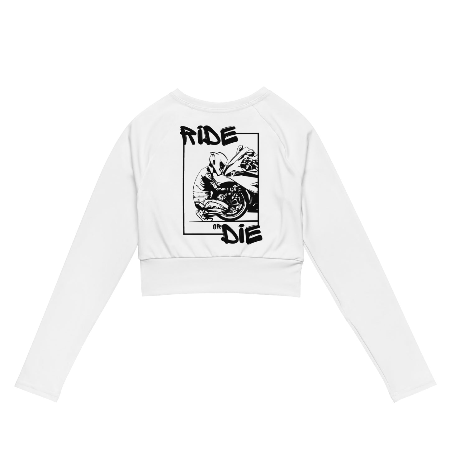 Crop - top Manche Longue - BIKERBOY - Blanc