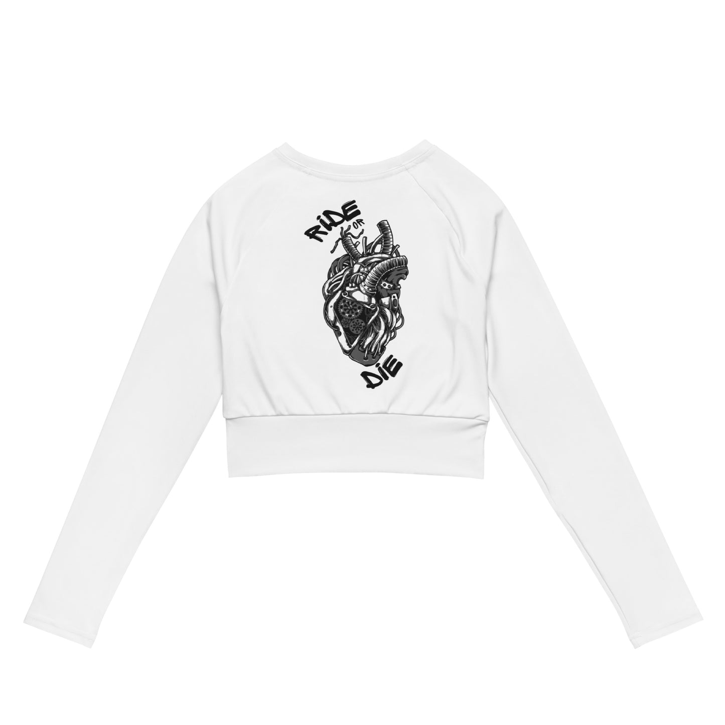 Crop - top Manche Longue - MACHINEHEART - Blanc