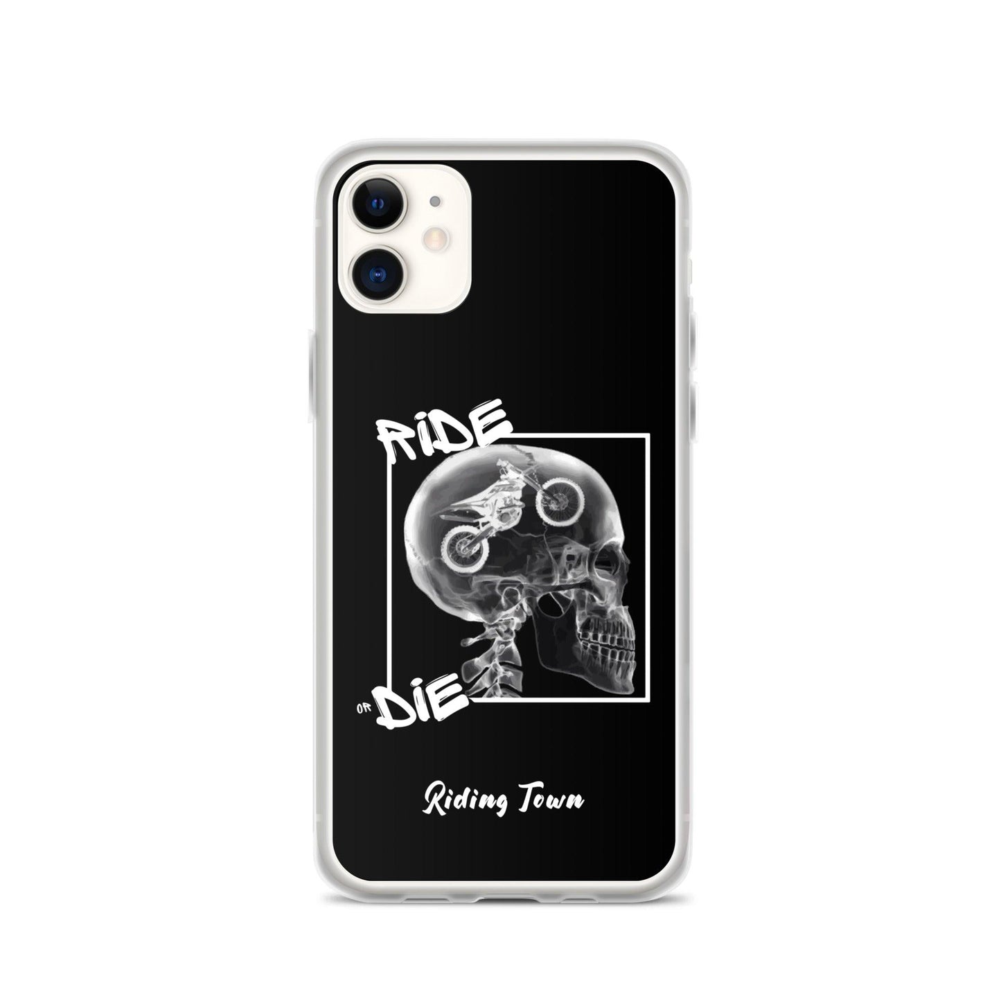 Coque iPhone® - RADIO - Noire - Riding Town