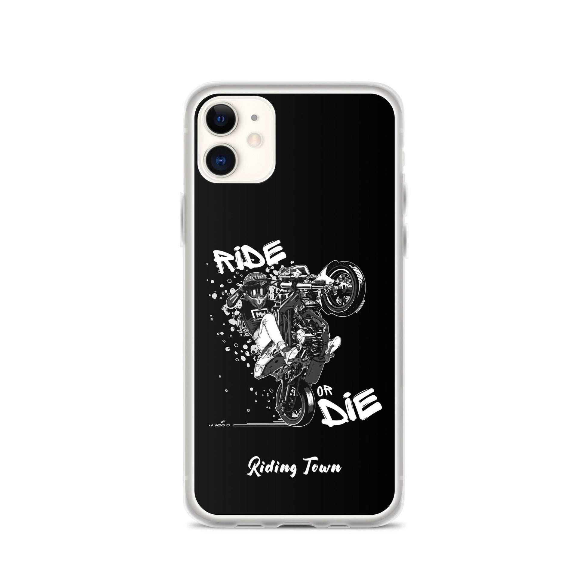 Coque iPhone® - SUPERMOTGIRL - Noire - Riding Town