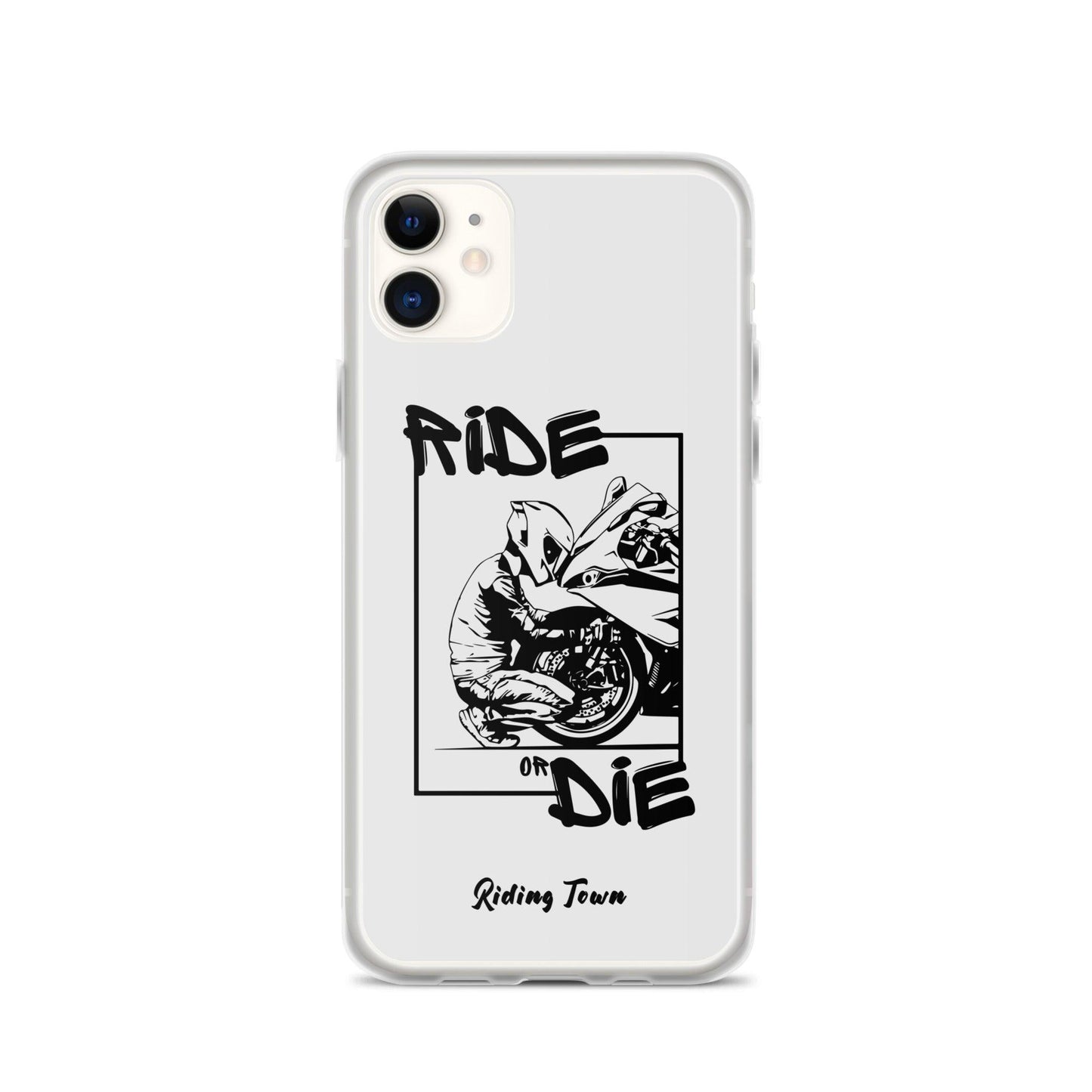 Coque iPhone® - BIKERBOY - Blanche - Riding Town