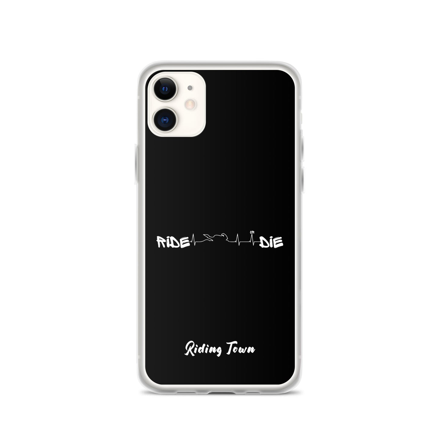 Coque iPhone® - HEARTBEAT - Noire - Riding Town