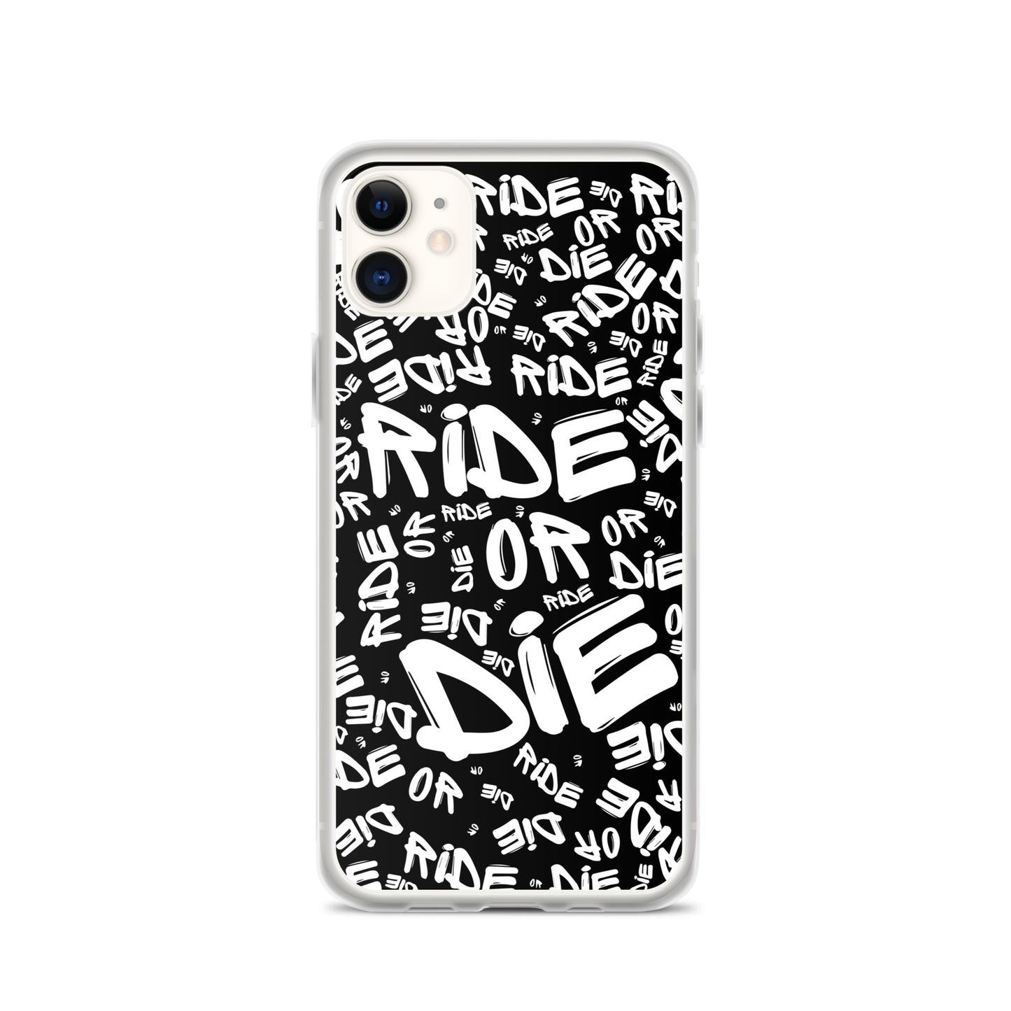 Coque iPhone® - RIDE OR DIE - Noire - Riding Town