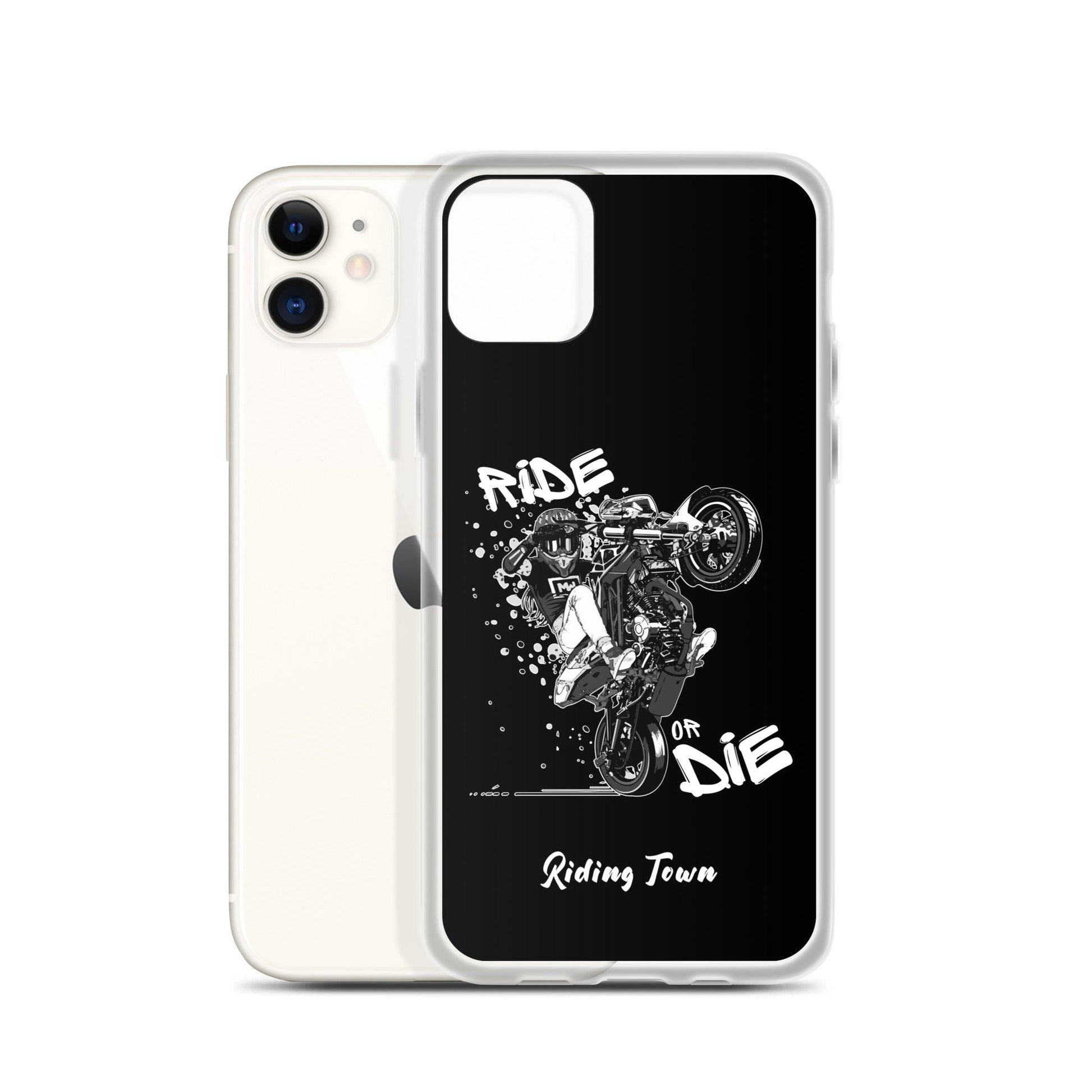 Coque iPhone® - SUPERMOTGIRL - Noire - Riding Town