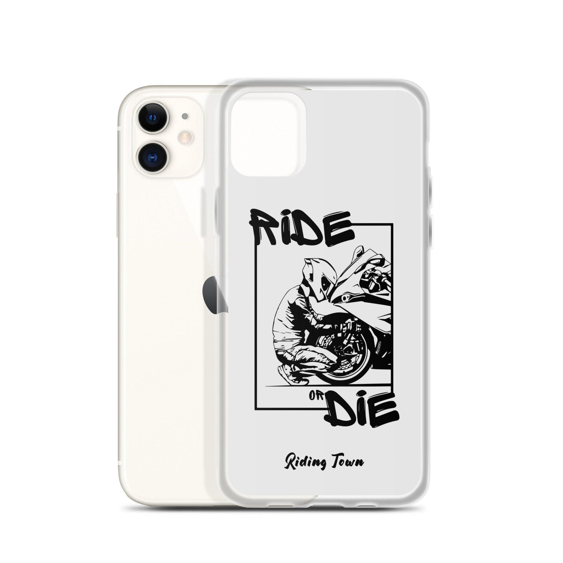 Coque iPhone® - BIKERBOY - Blanche - Riding Town