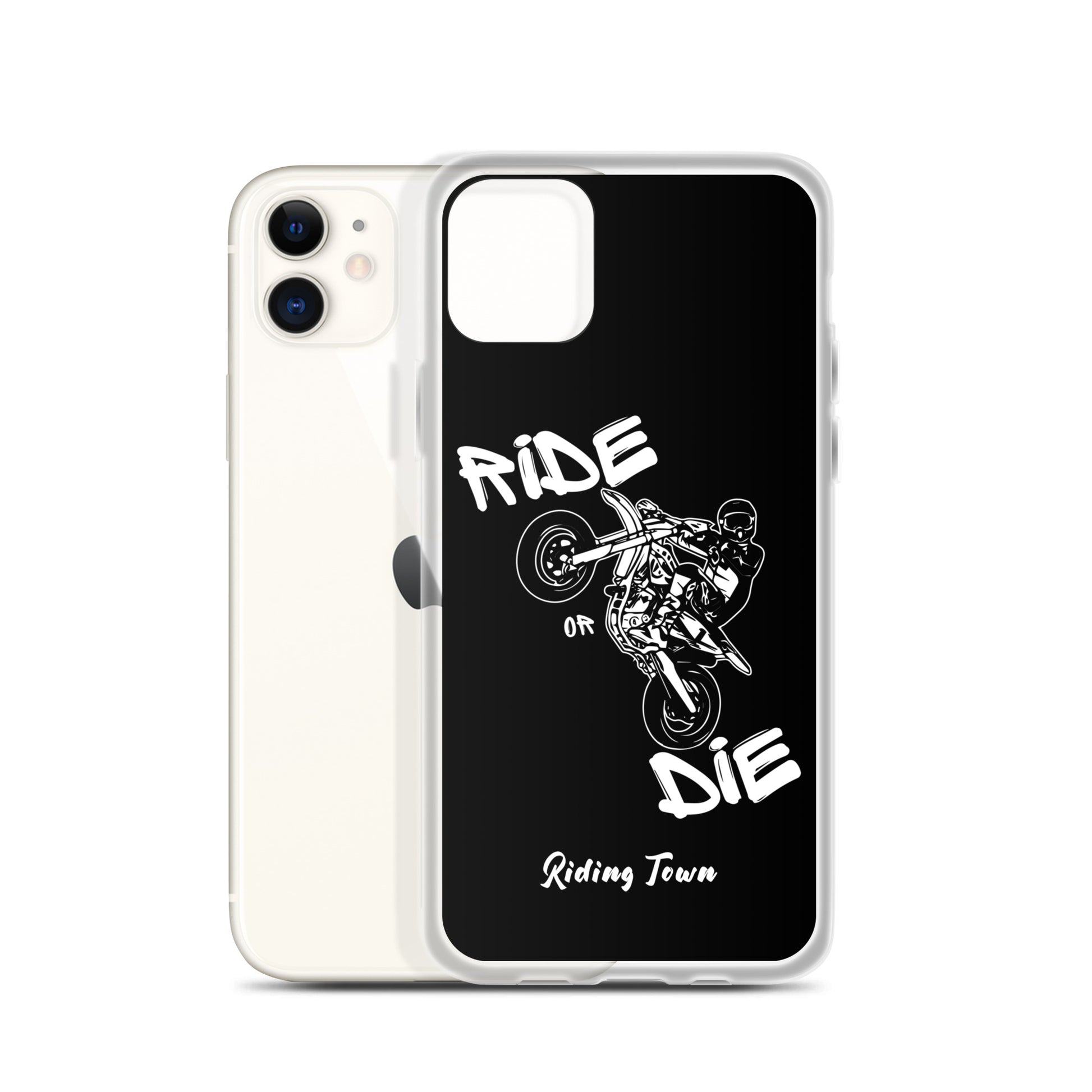 Coque pour iPhone® - SUPERMOTBOY - Noire - Riding Town