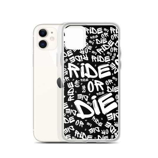 Coque iPhone® - RIDE OR DIE - Noire - Riding Town