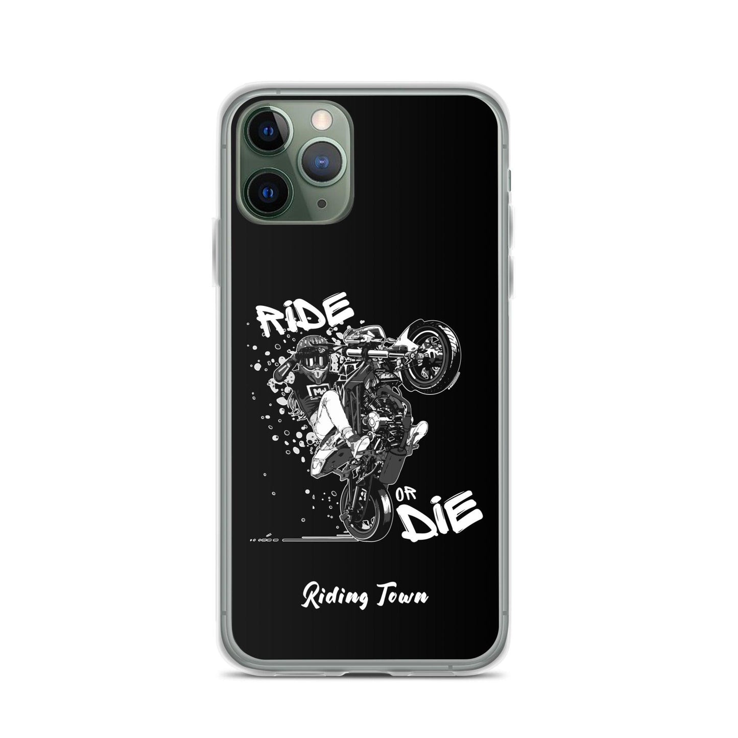 Coque iPhone® - SUPERMOTGIRL - Noire - Riding Town