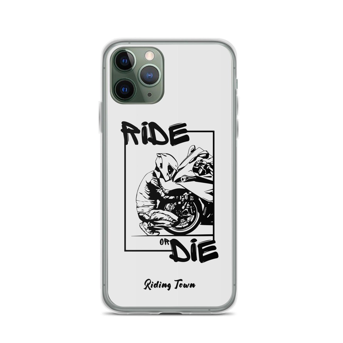 Coque iPhone® - BIKERBOY - Blanche - Riding Town