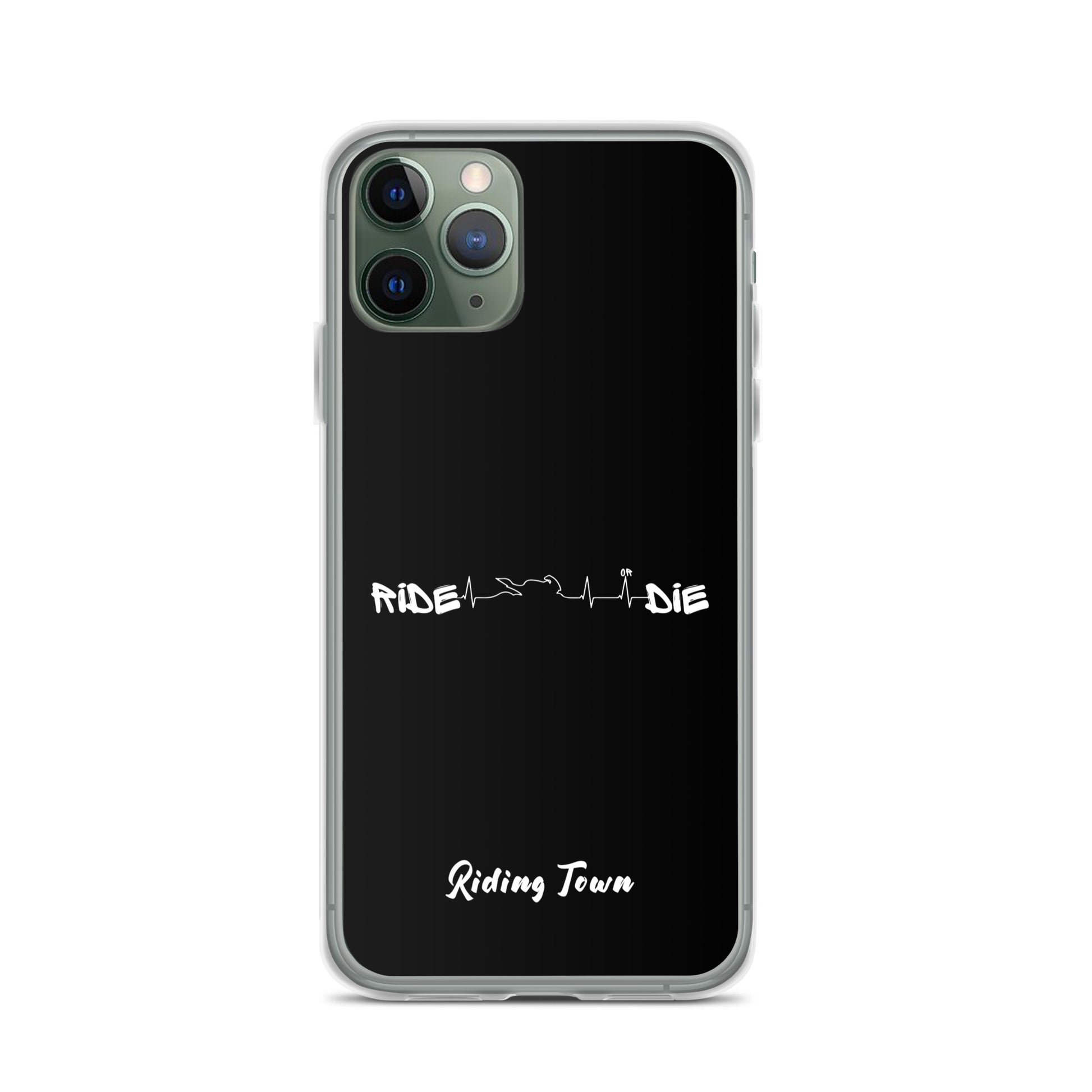 Coque iPhone® - HEARTBEAT - Noire - Riding Town