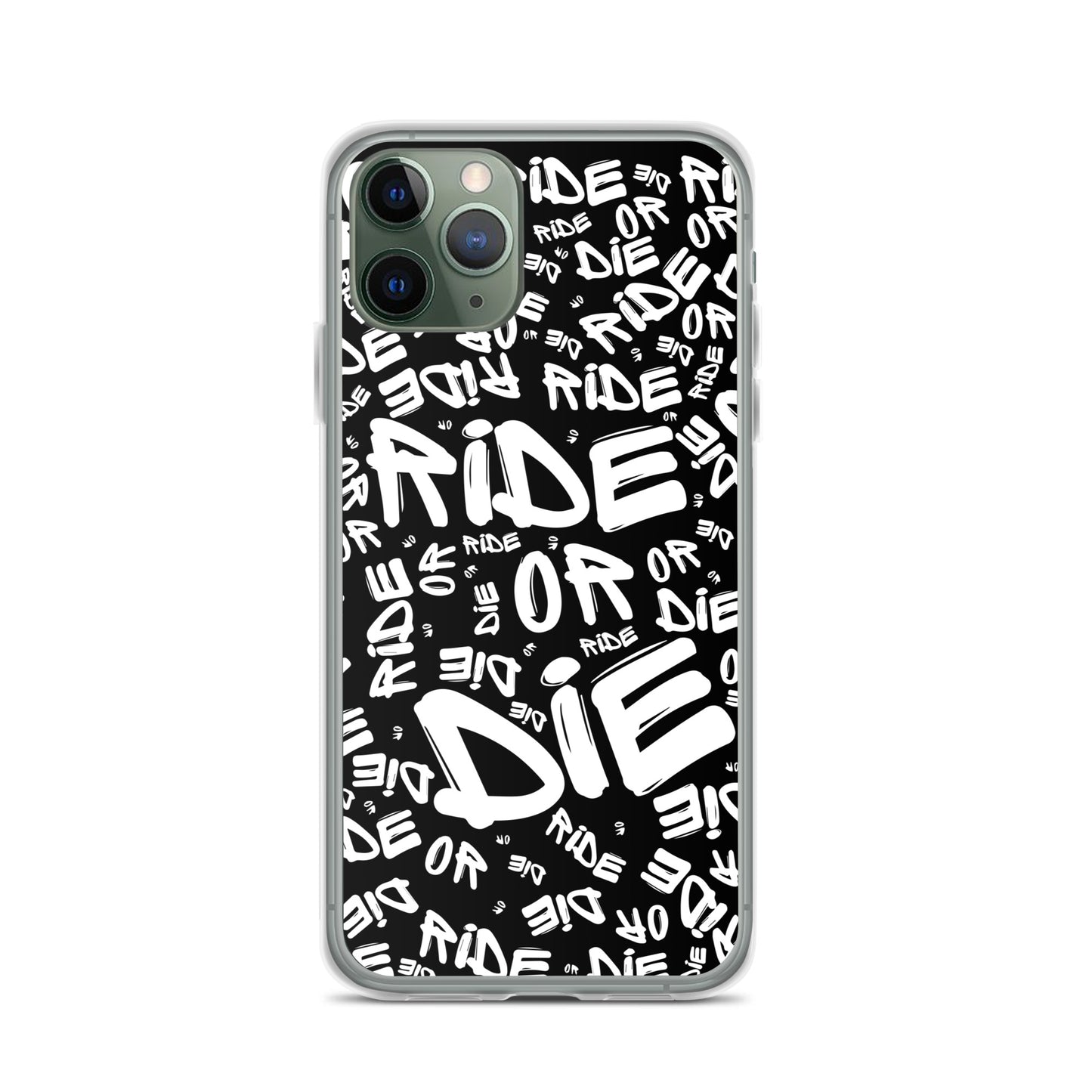 Coque iPhone® - RIDE OR DIE - Noire - Riding Town