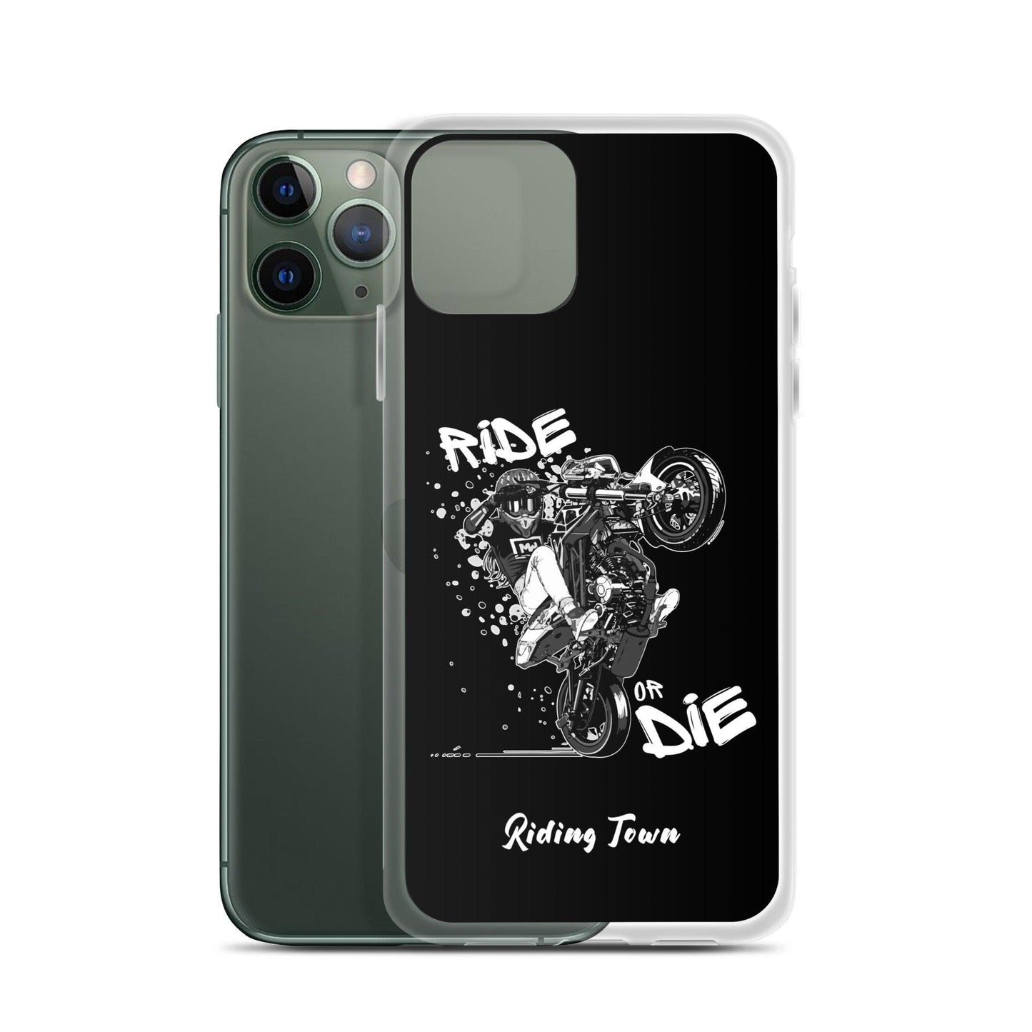 Coque iPhone® - SUPERMOTGIRL - Noire - Riding Town