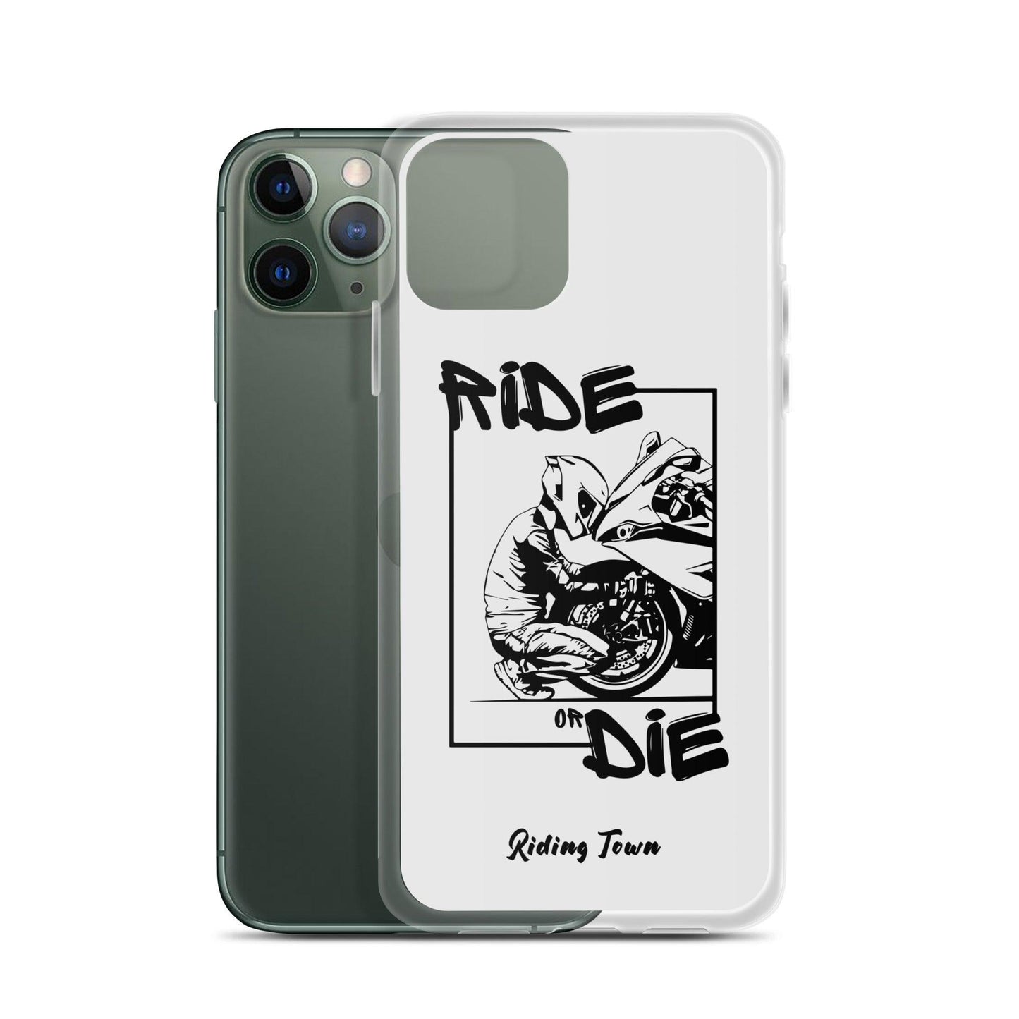 Coque iPhone® - BIKERBOY - Blanche - Riding Town