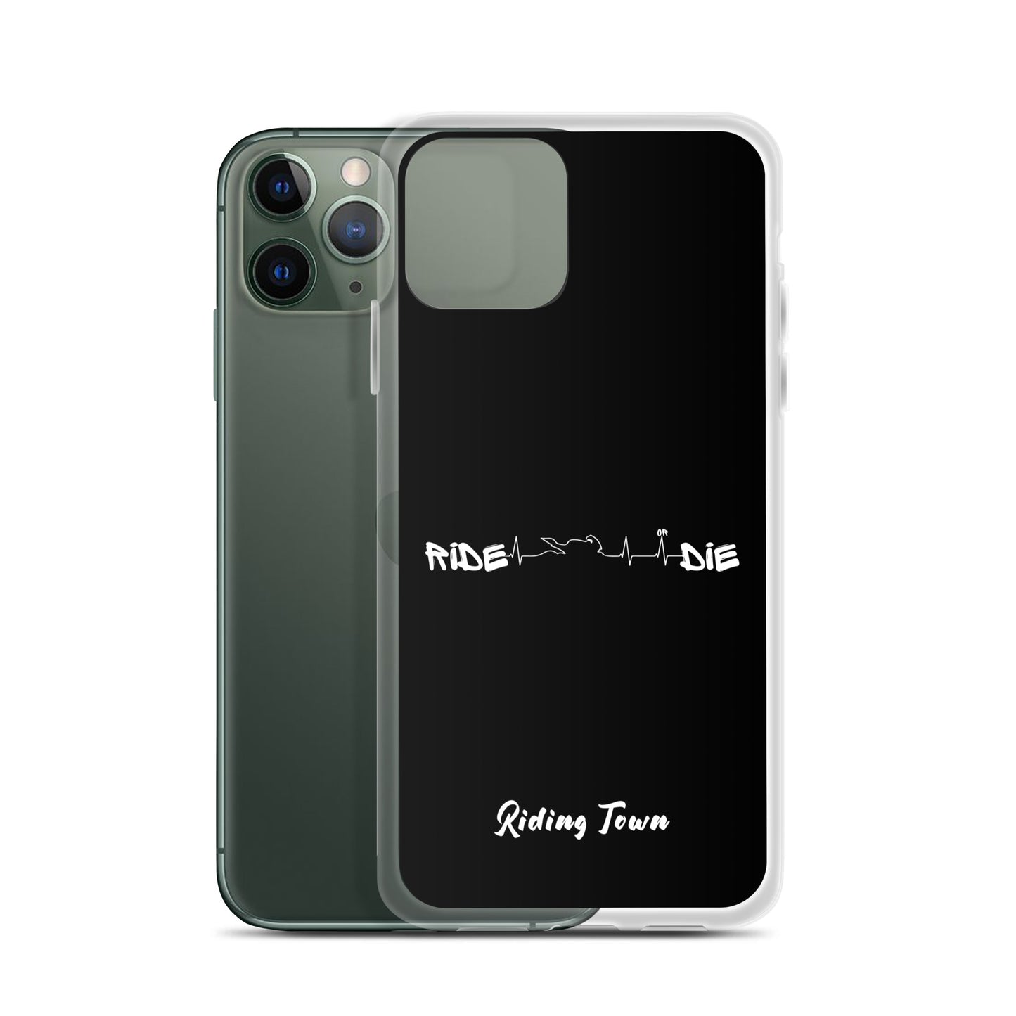 Coque iPhone® - HEARTBEAT - Noire - Riding Town