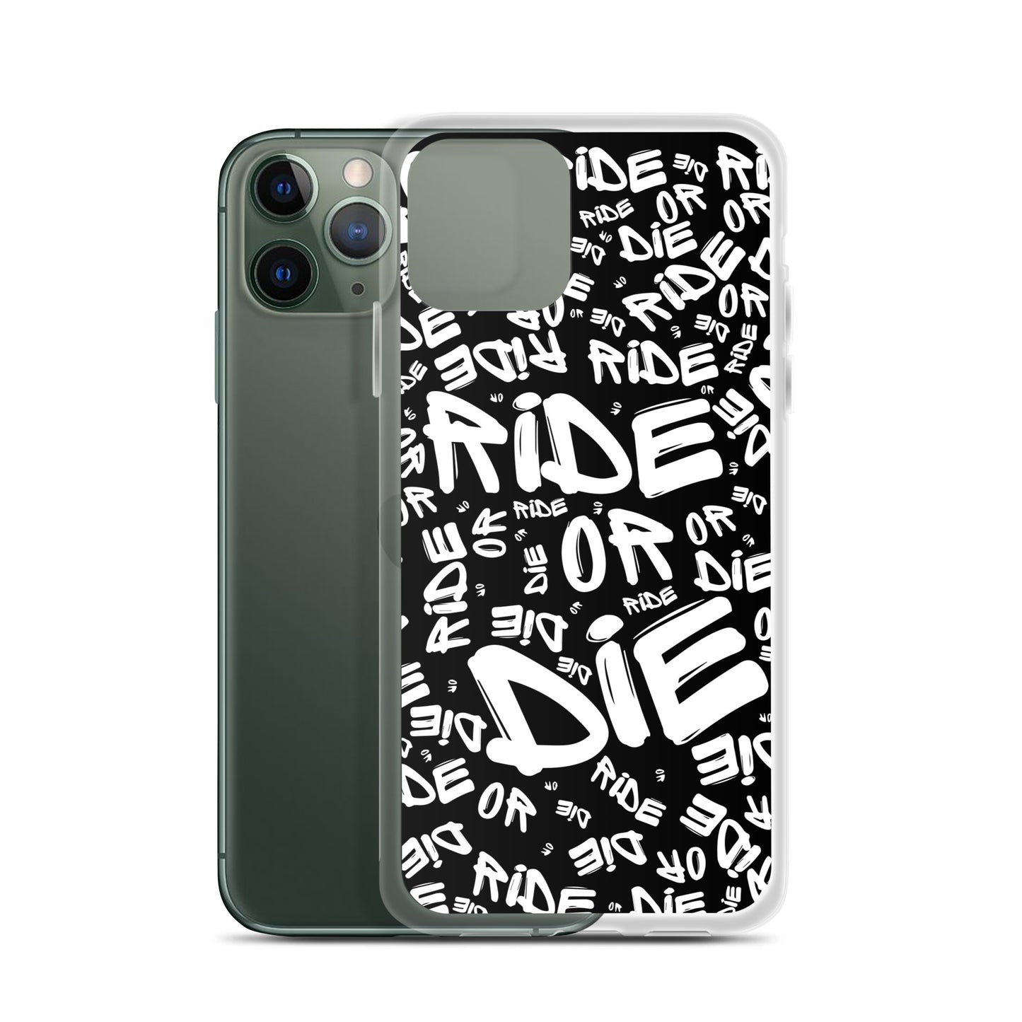 Coque iPhone® - RIDE OR DIE - Noire - Riding Town