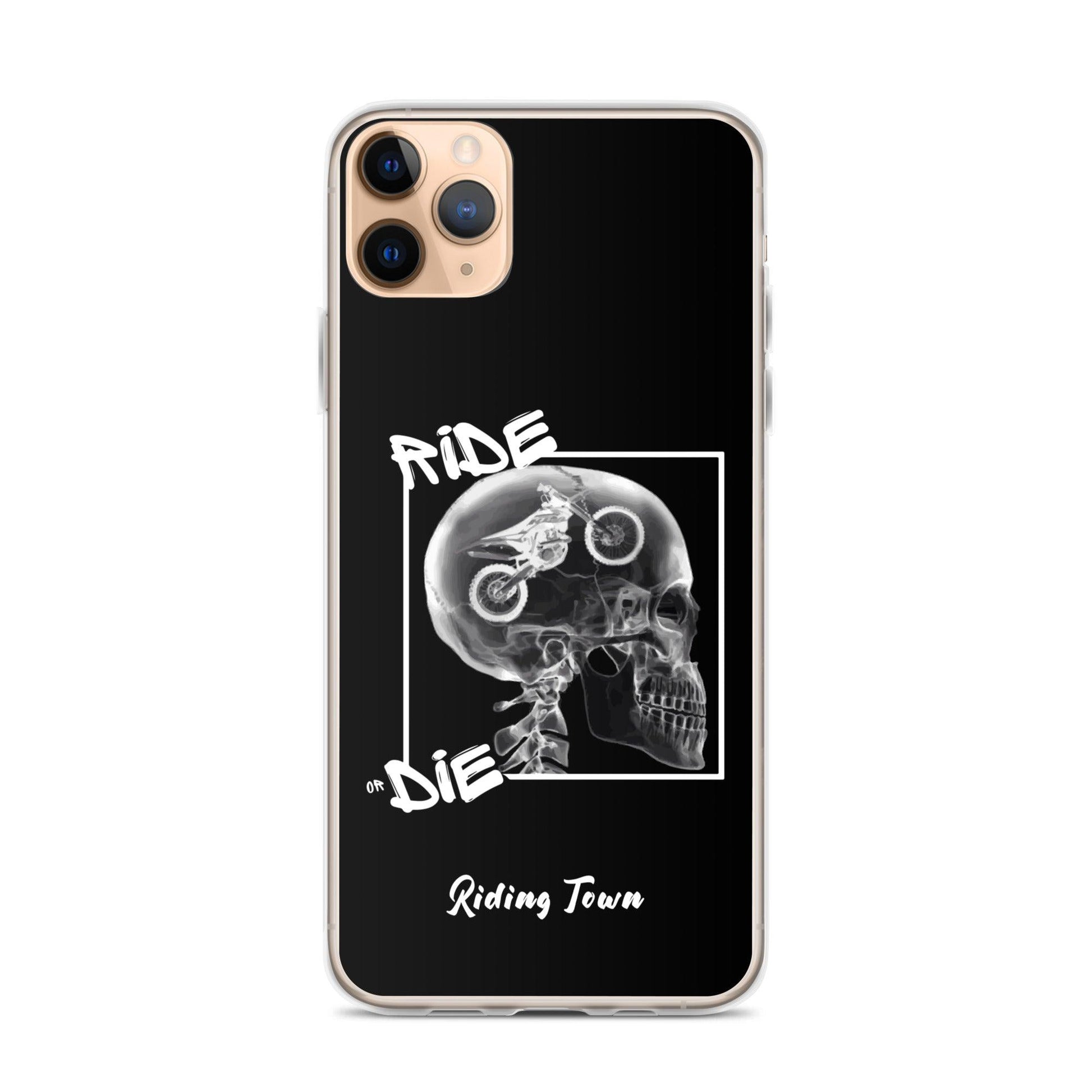 Coque iPhone® - RADIO - Noire - Riding Town