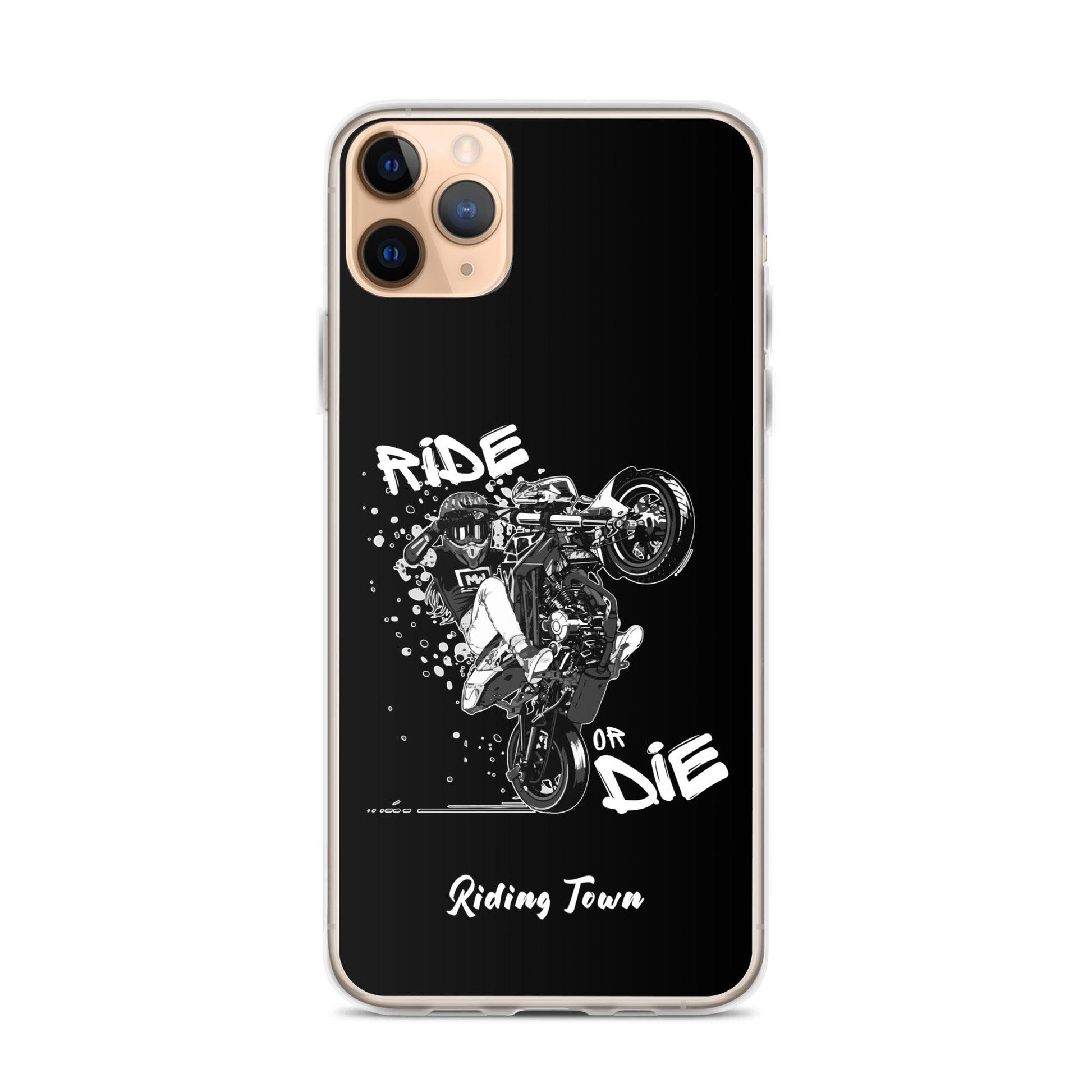 Coque iPhone® - SUPERMOTGIRL - Noire - Riding Town