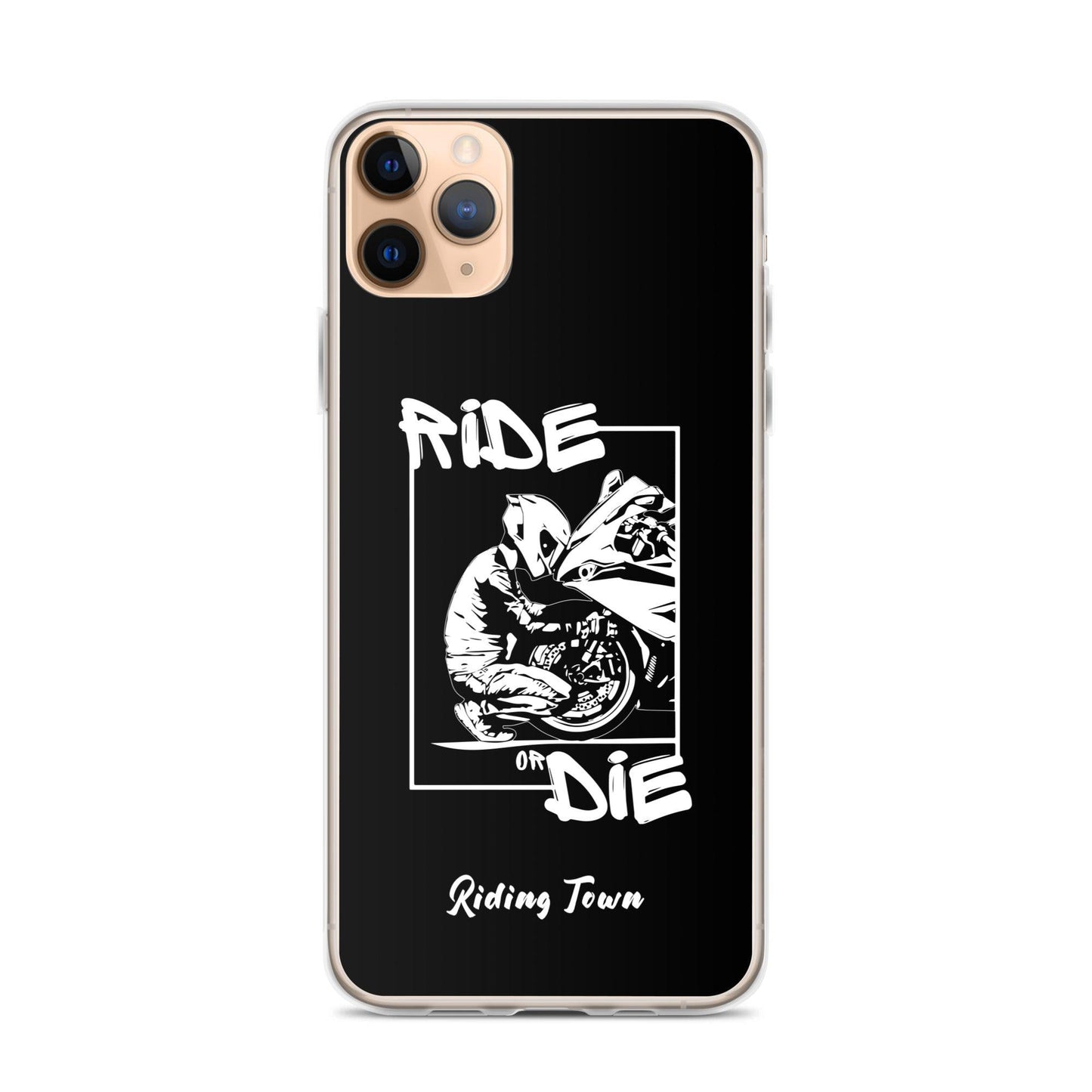 Coque iPhone® - BIKERBOY - Noire - Riding Town