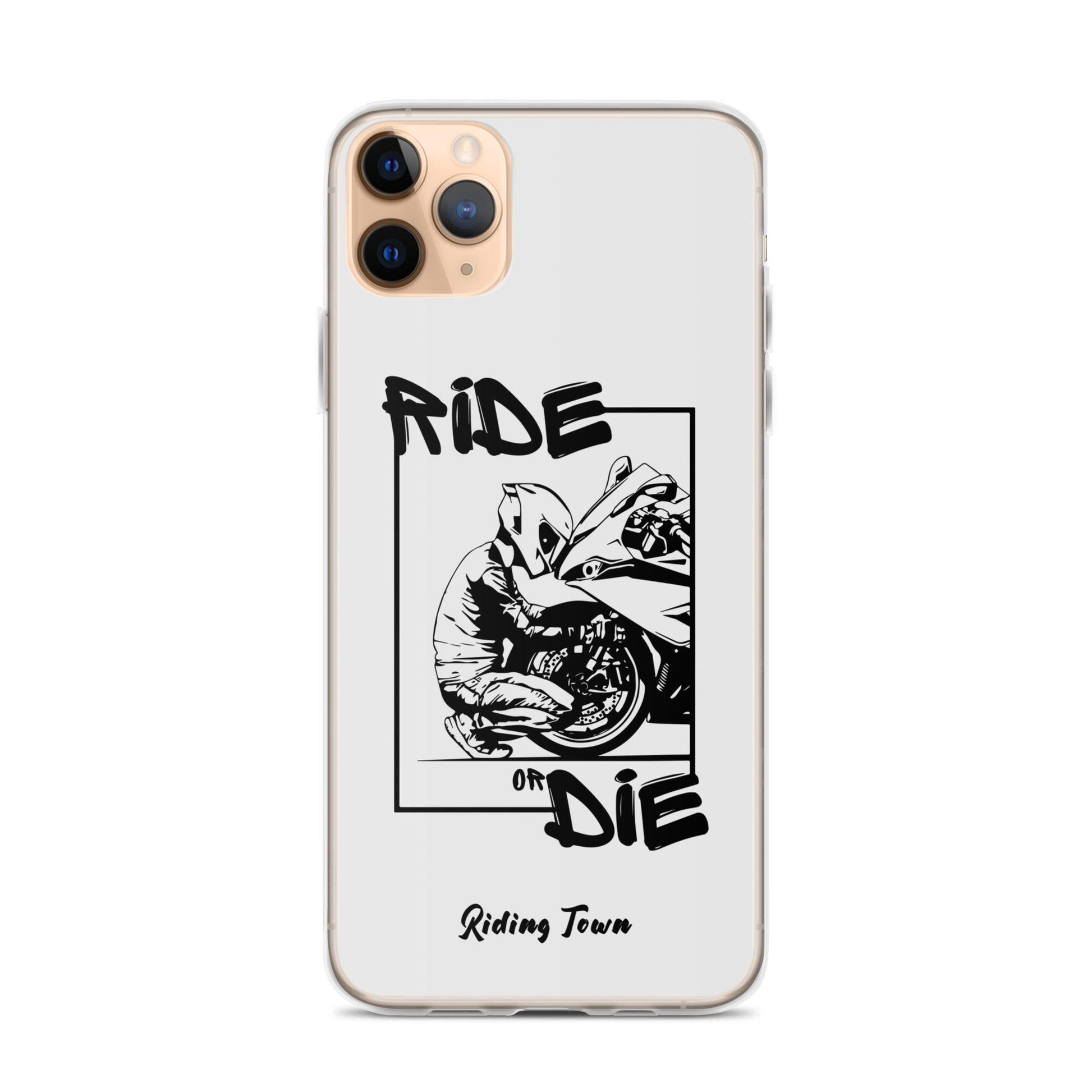 Coque iPhone® - BIKERBOY - Blanche - Riding Town