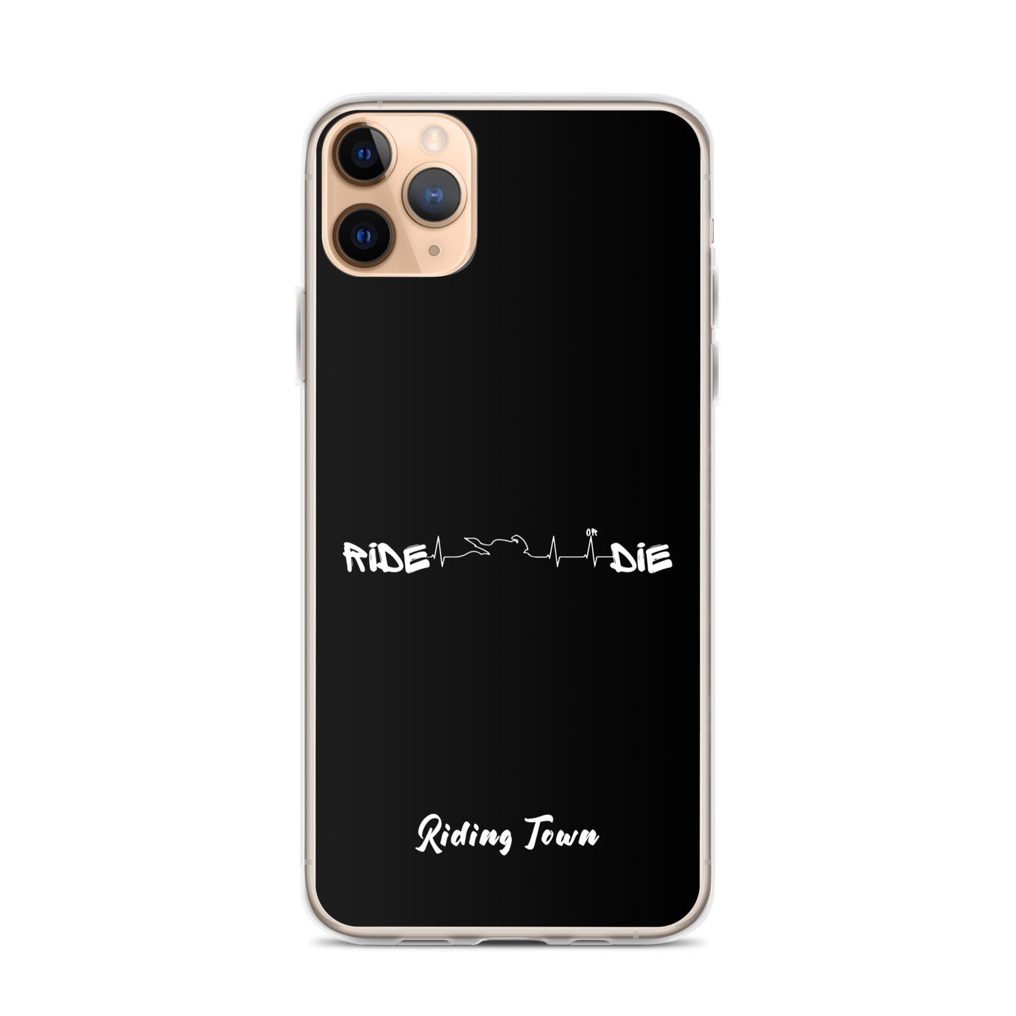 Coque iPhone® - HEARTBEAT - Noire - Riding Town