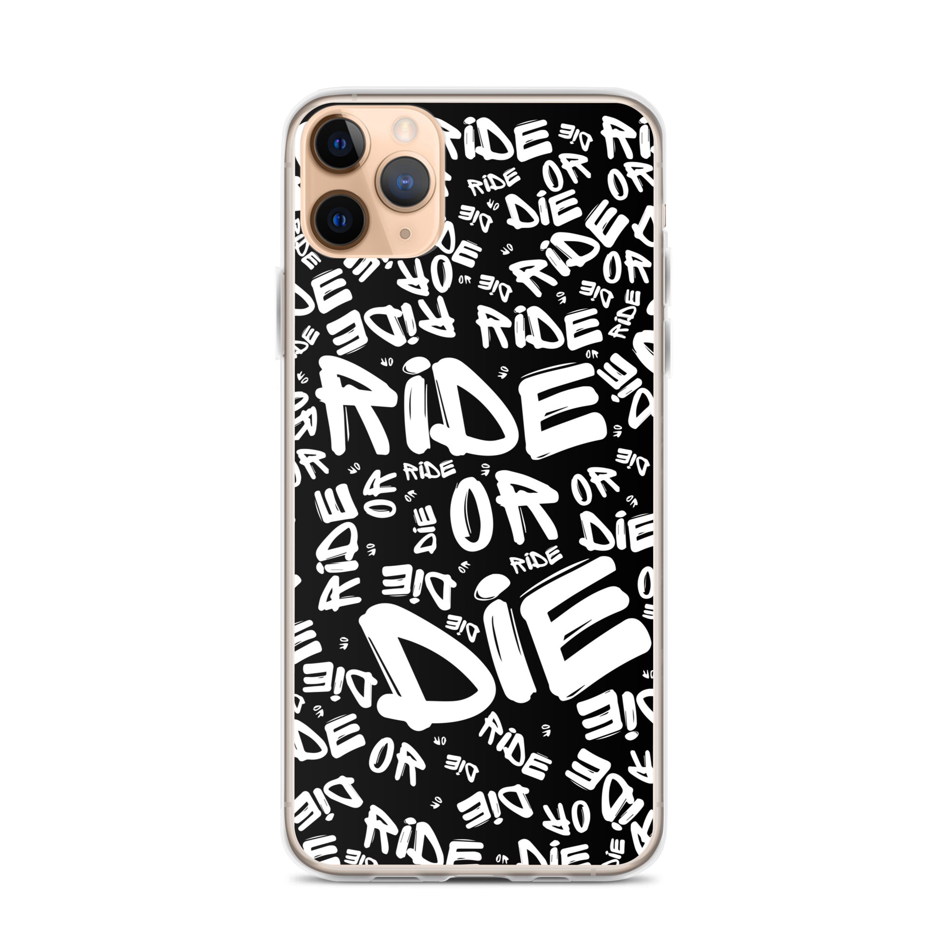 Coque iPhone® - RIDE OR DIE - Noire - Riding Town