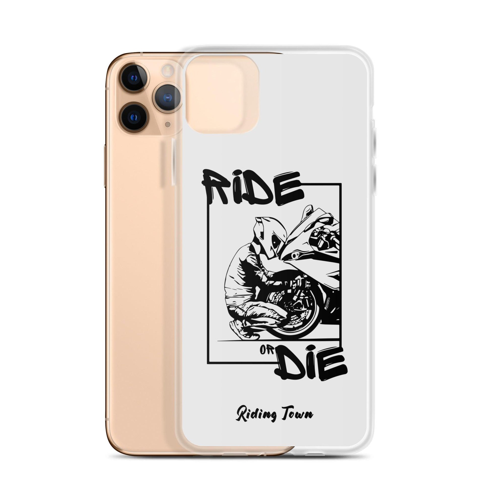 Coque iPhone® - BIKERBOY - Blanche - Riding Town