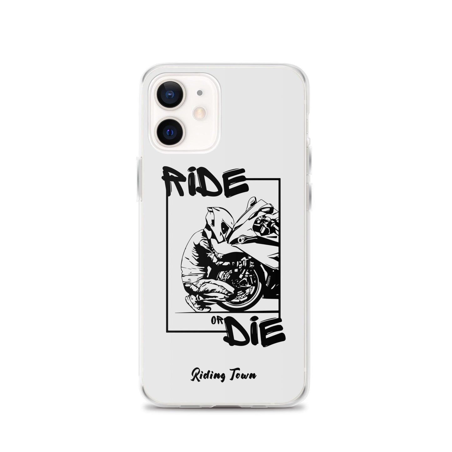 Coque iPhone® - BIKERBOY - Blanche - Riding Town