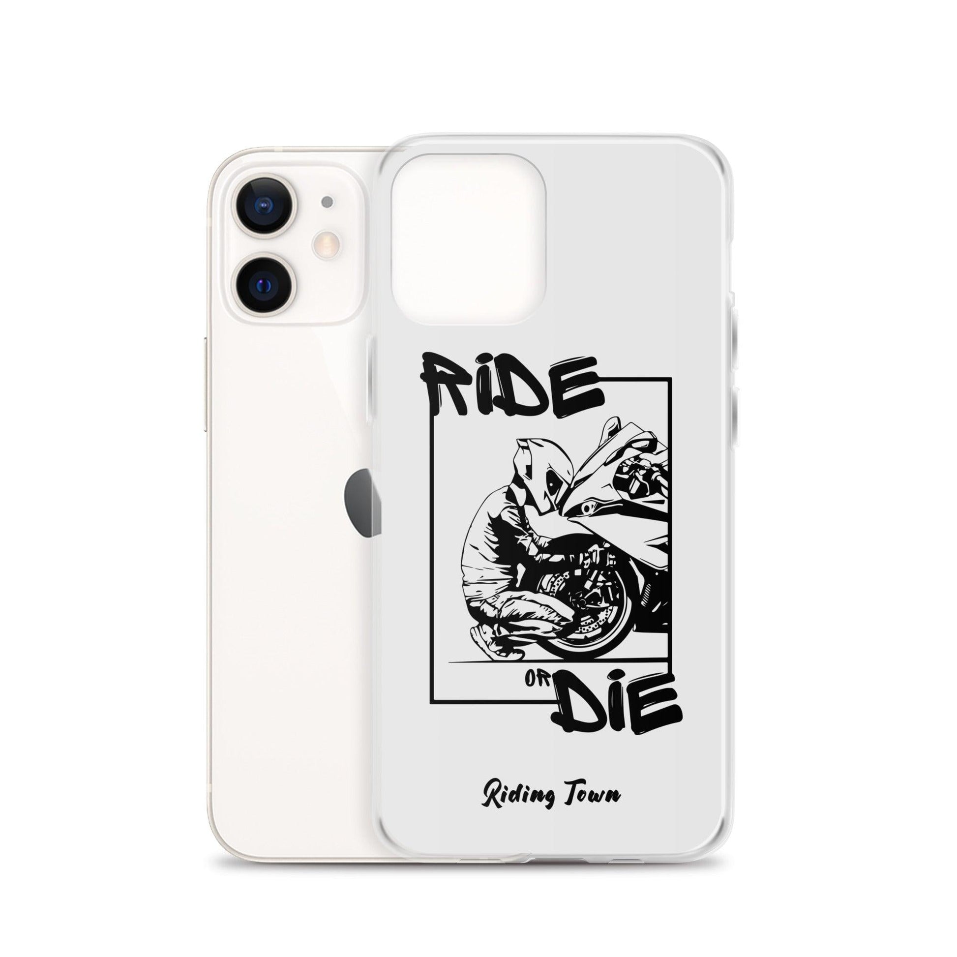 Coque iPhone® - BIKERBOY - Blanche - Riding Town