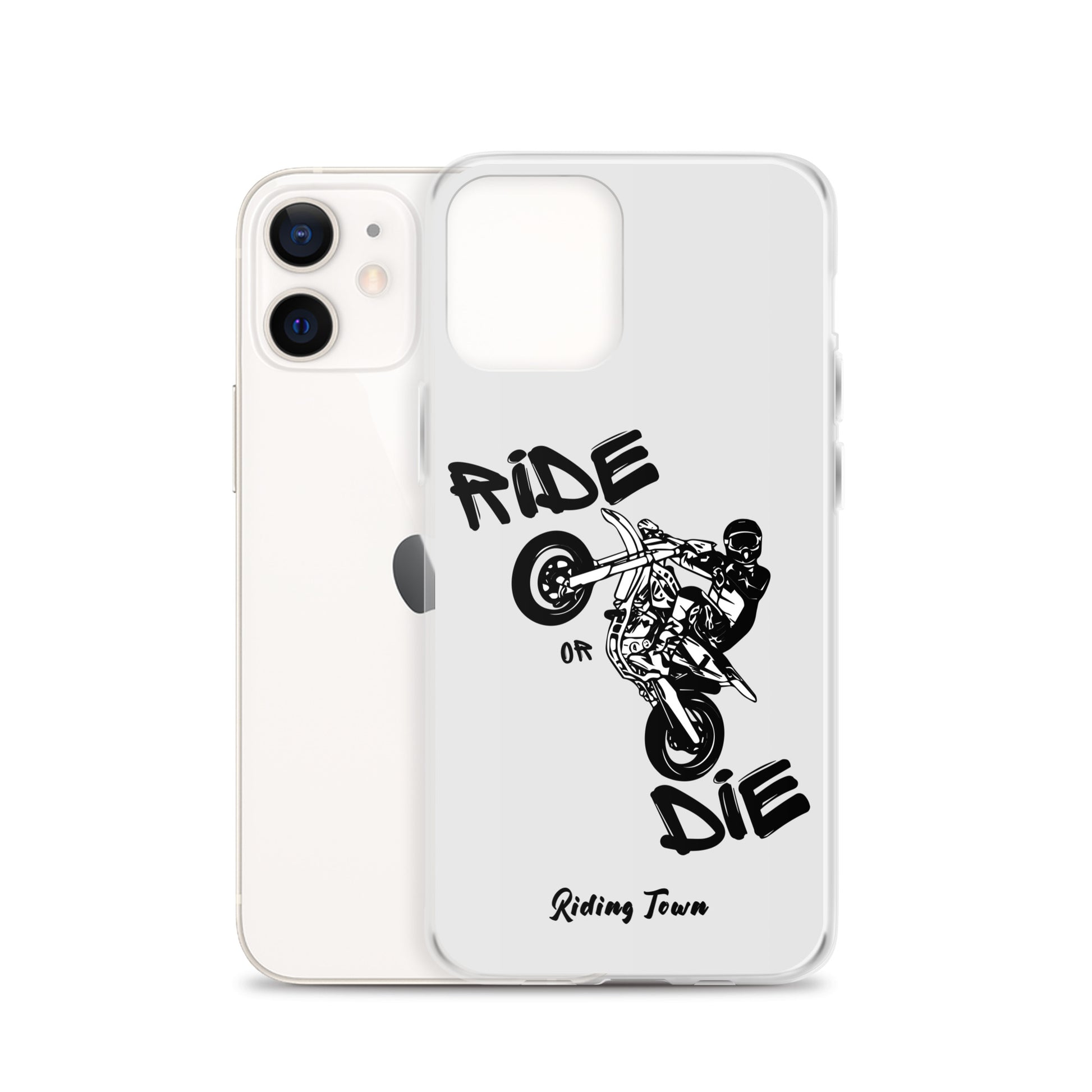 Coque pour iPhone® - SUPERMOTBOY - Blanche - Riding Town