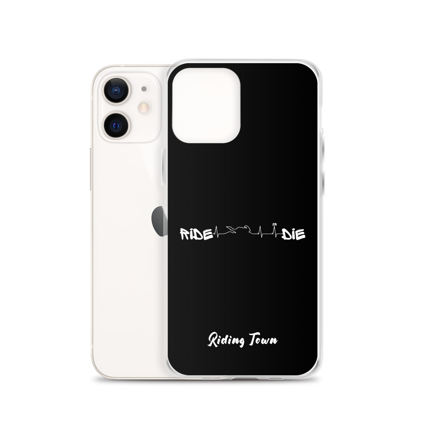 Coque iPhone® - HEARTBEAT - Noire - Riding Town