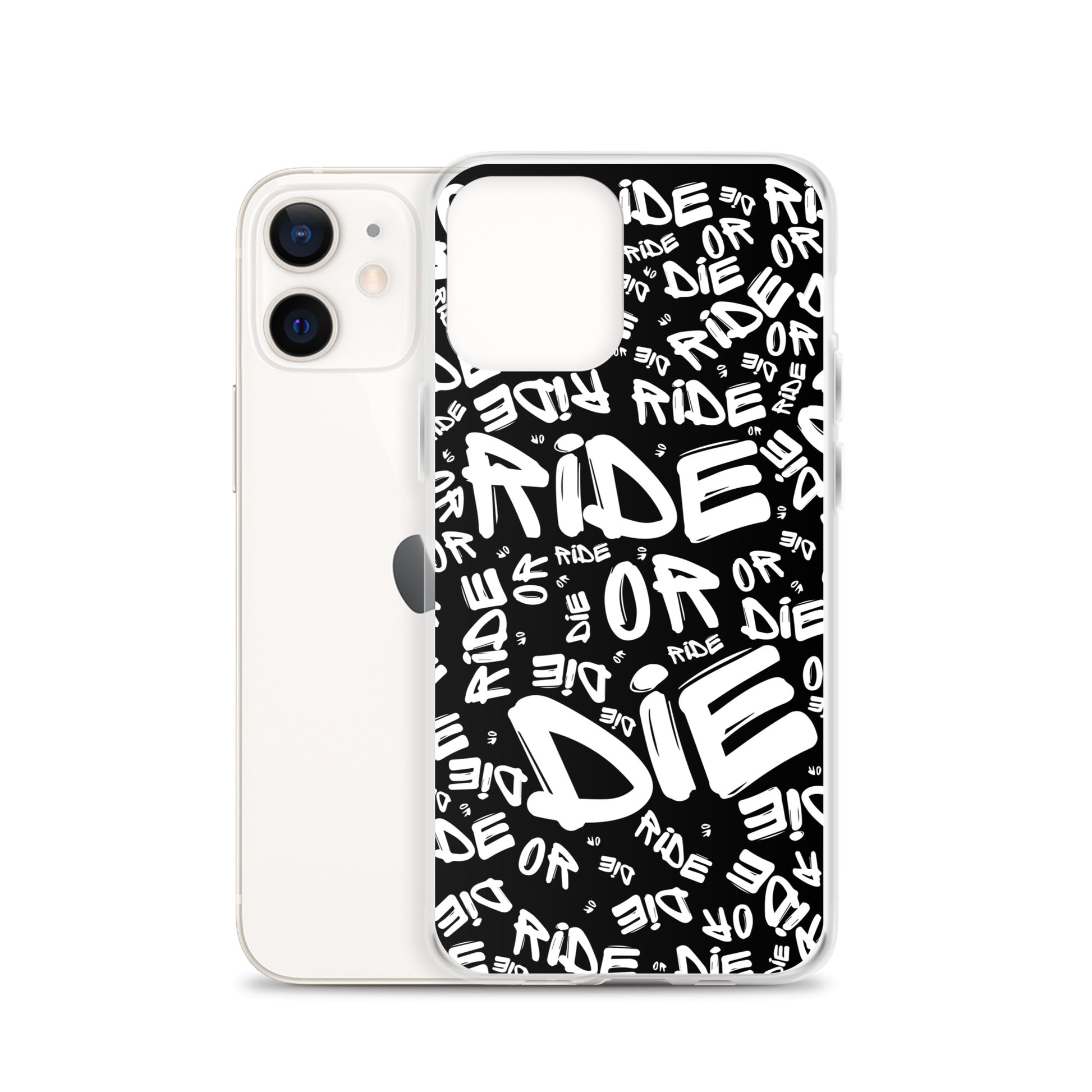 Coque iPhone® - RIDE OR DIE - Noire - Riding Town