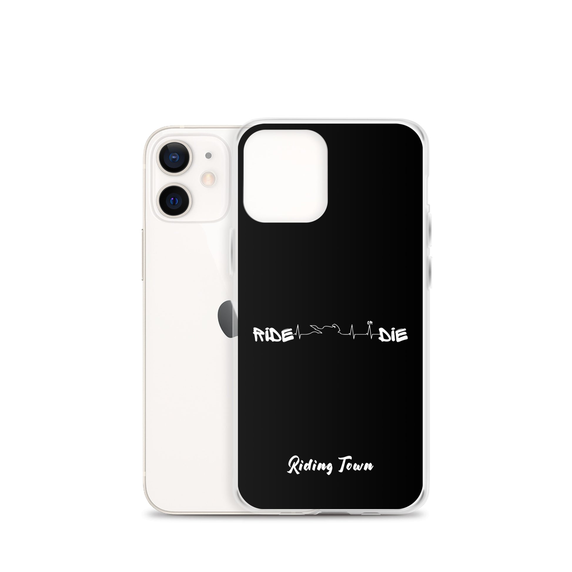 Coque iPhone® - HEARTBEAT - Noire - Riding Town