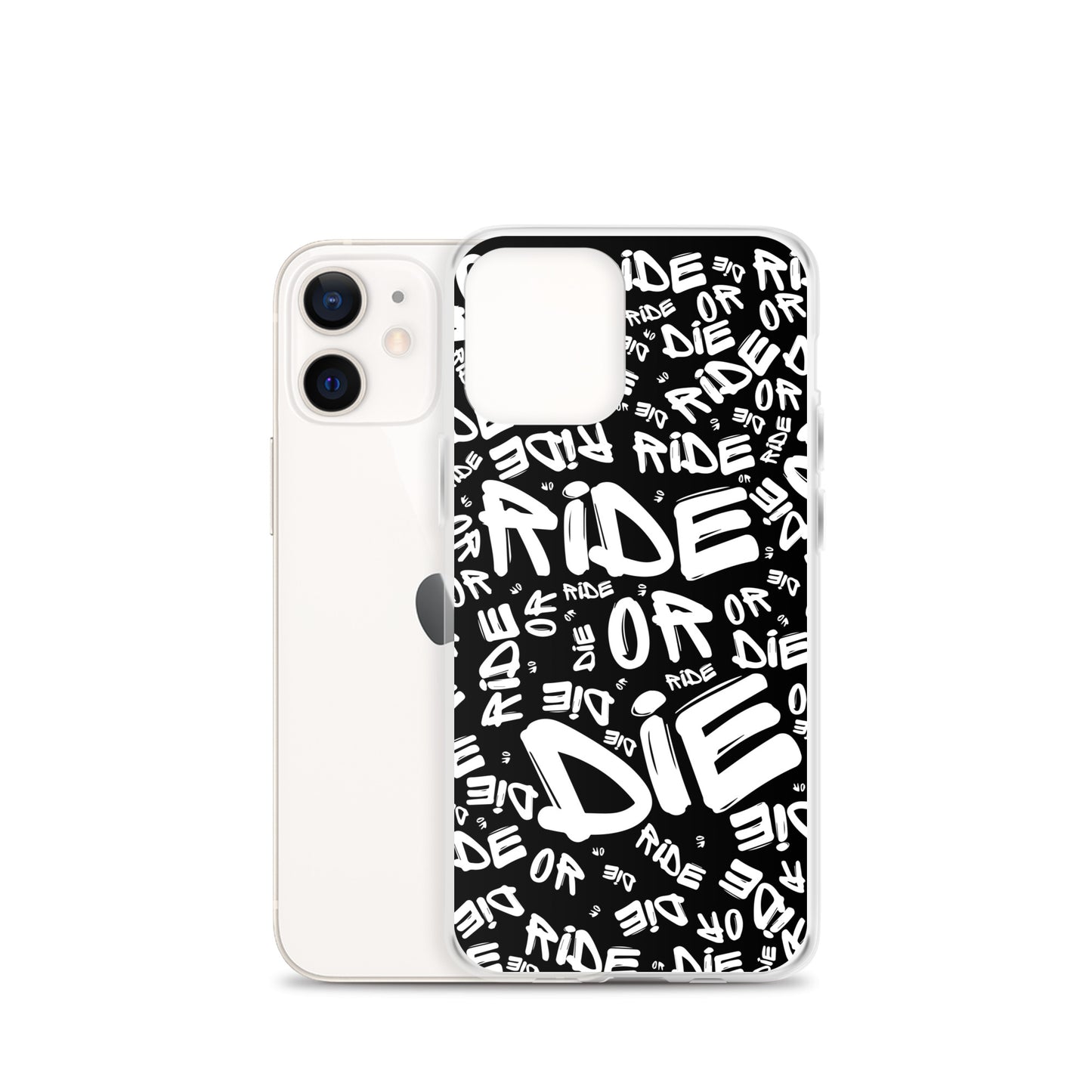 Coque iPhone® - RIDE OR DIE - Noire - Riding Town