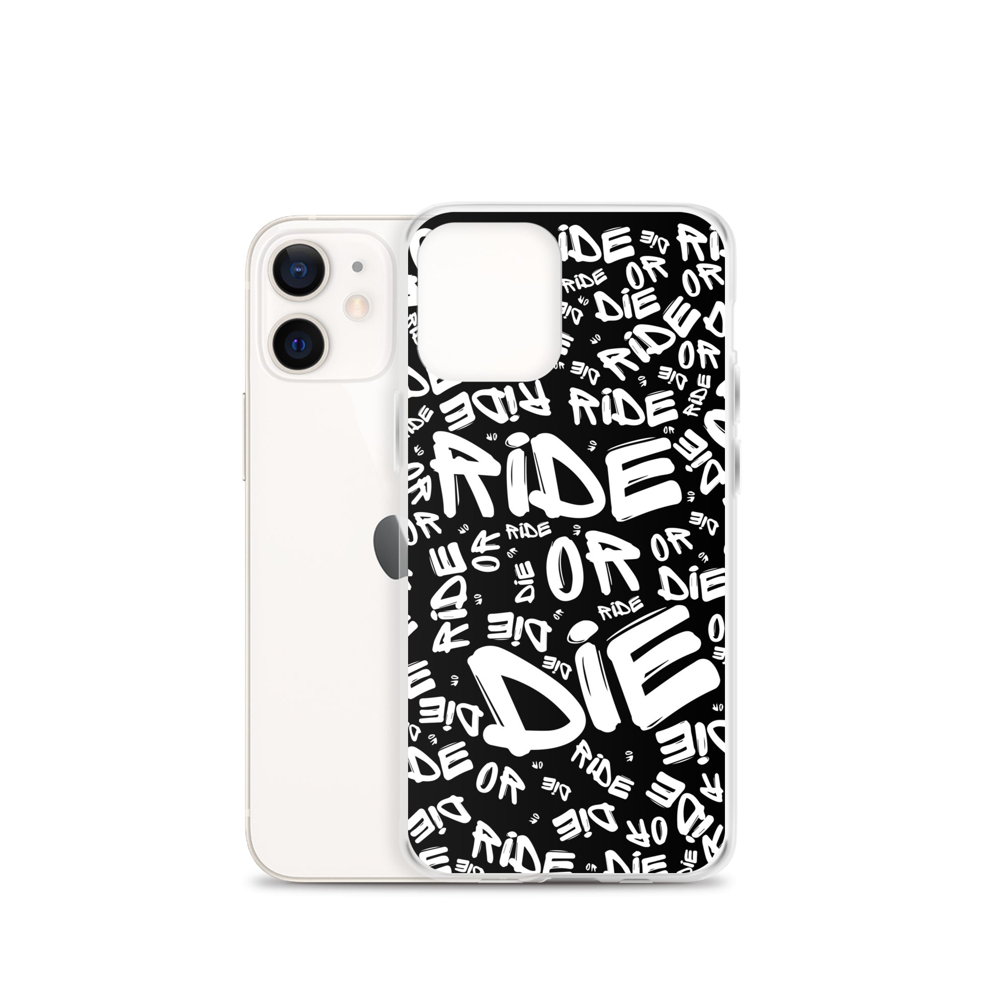 Coque iPhone® - RIDE OR DIE - Noire - Riding Town