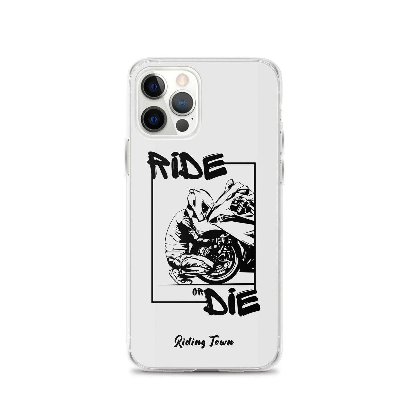 Coque iPhone® - BIKERBOY - Blanche - Riding Town