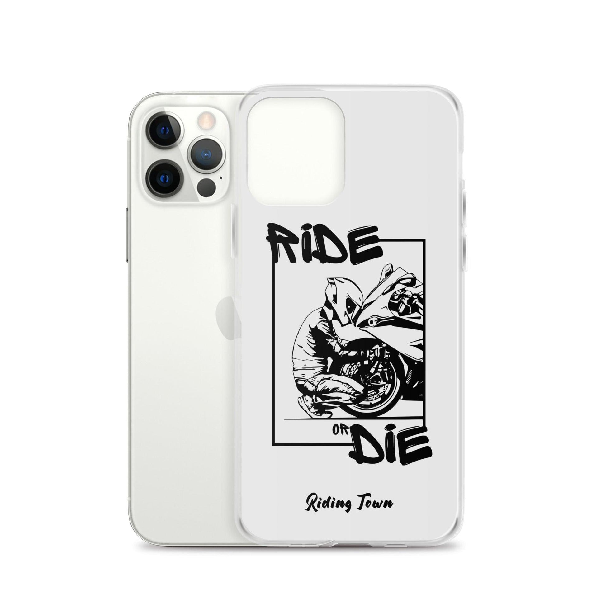 Coque iPhone® - BIKERBOY - Blanche - Riding Town