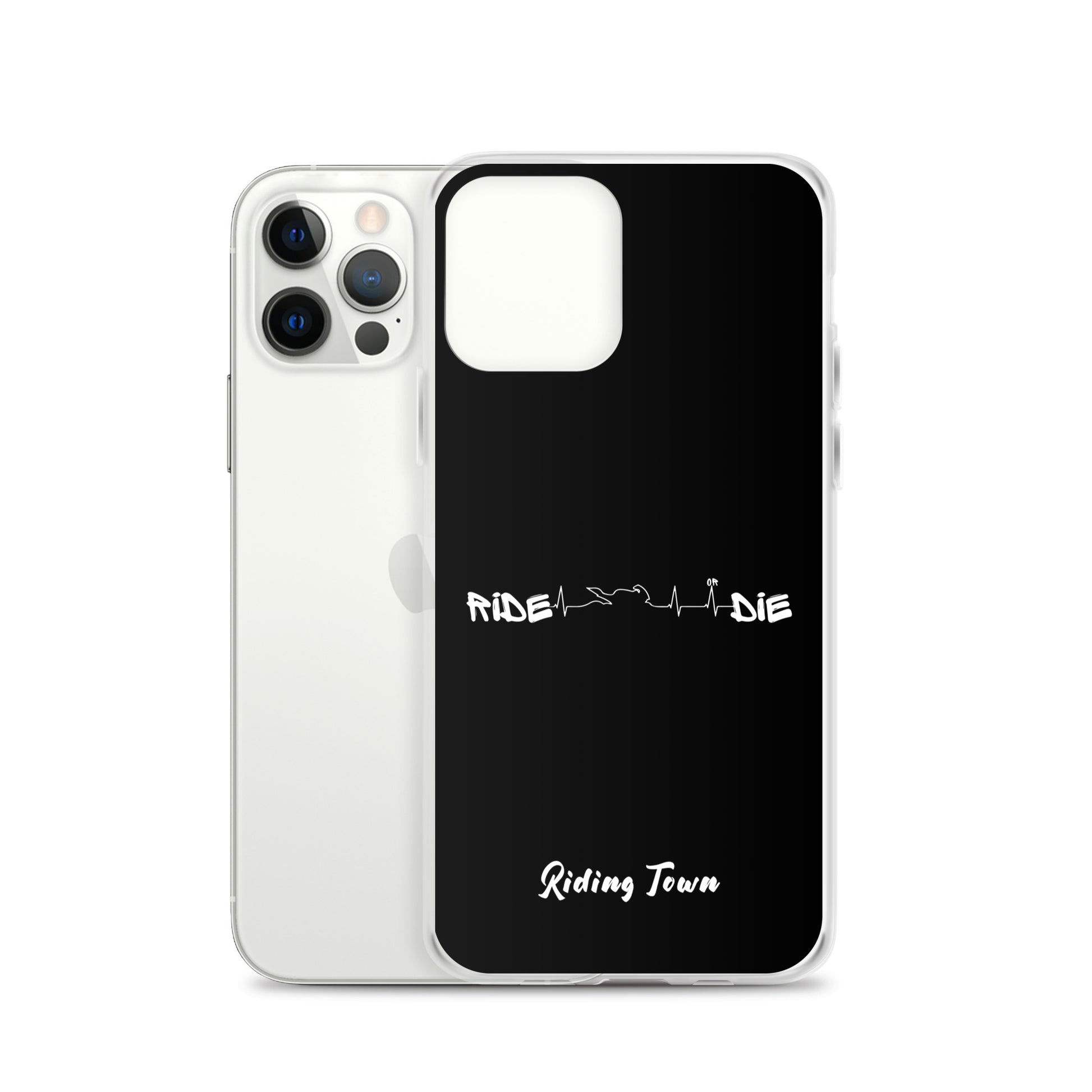 Coque iPhone® - HEARTBEAT - Noire - Riding Town