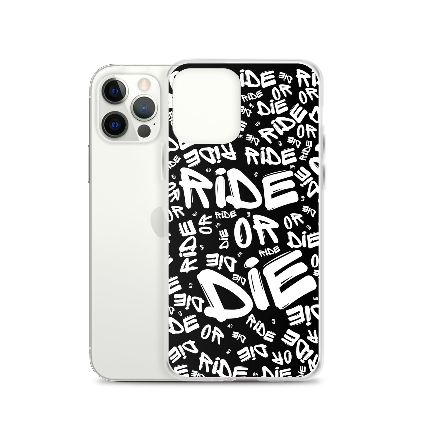 Coque iPhone® - RIDE OR DIE - Noire - Riding Town