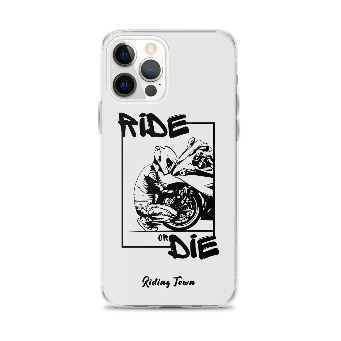 Coque iPhone® - BIKERBOY - Blanche - Riding Town