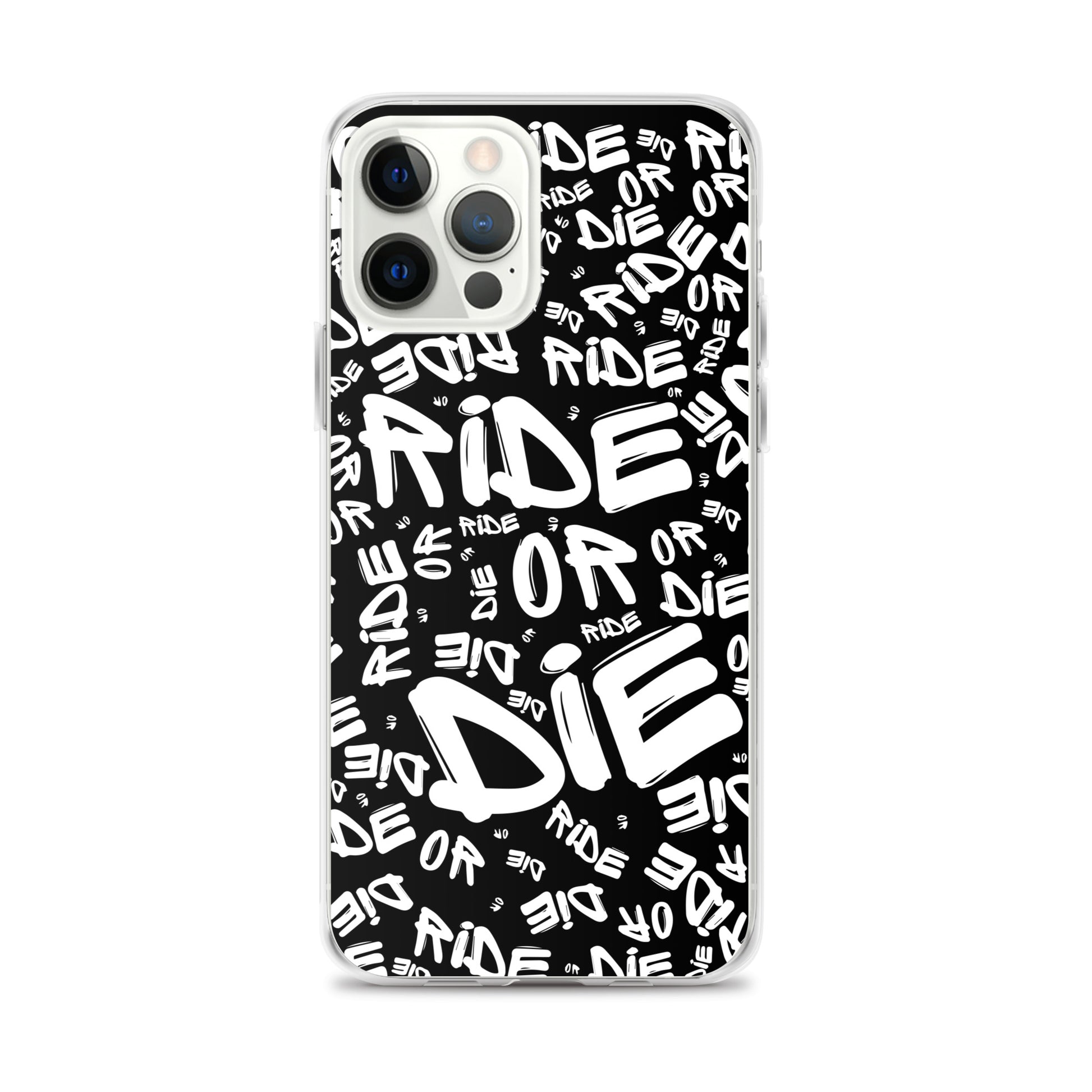 Coque iPhone® - RIDE OR DIE - Noire - Riding Town