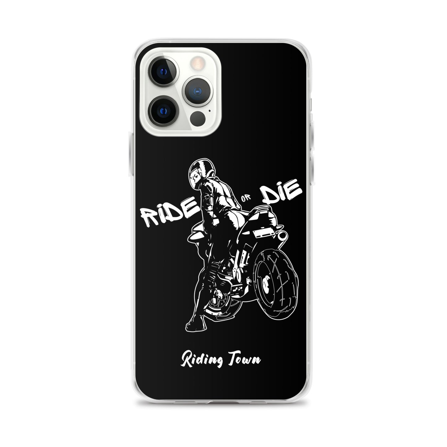 Coque iPhone® - BIKERGIRL- Noire - Riding Town