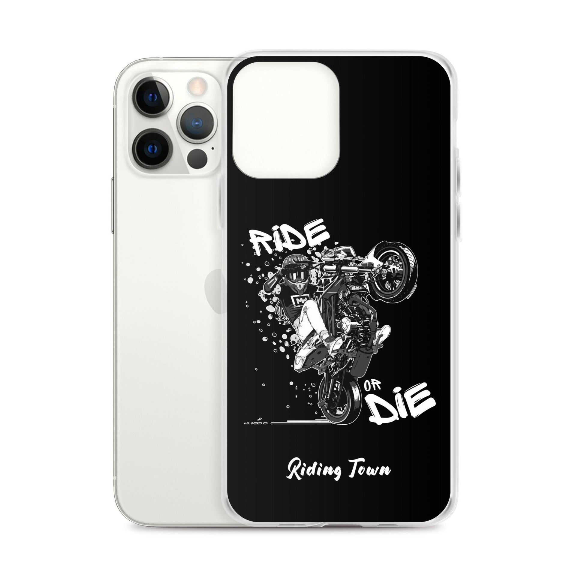 Coque iPhone® - SUPERMOTGIRL - Noire - Riding Town