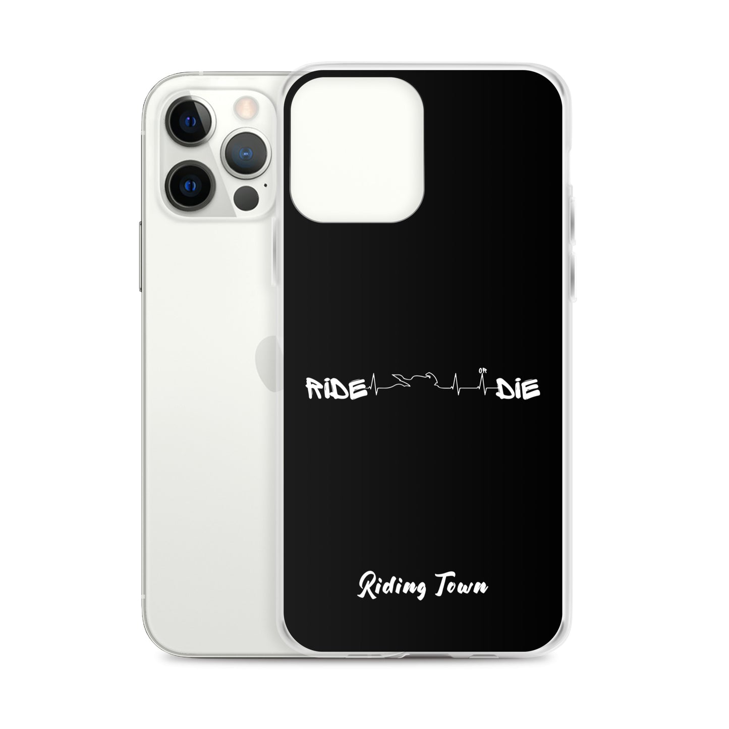 Coque iPhone® - HEARTBEAT - Noire - Riding Town