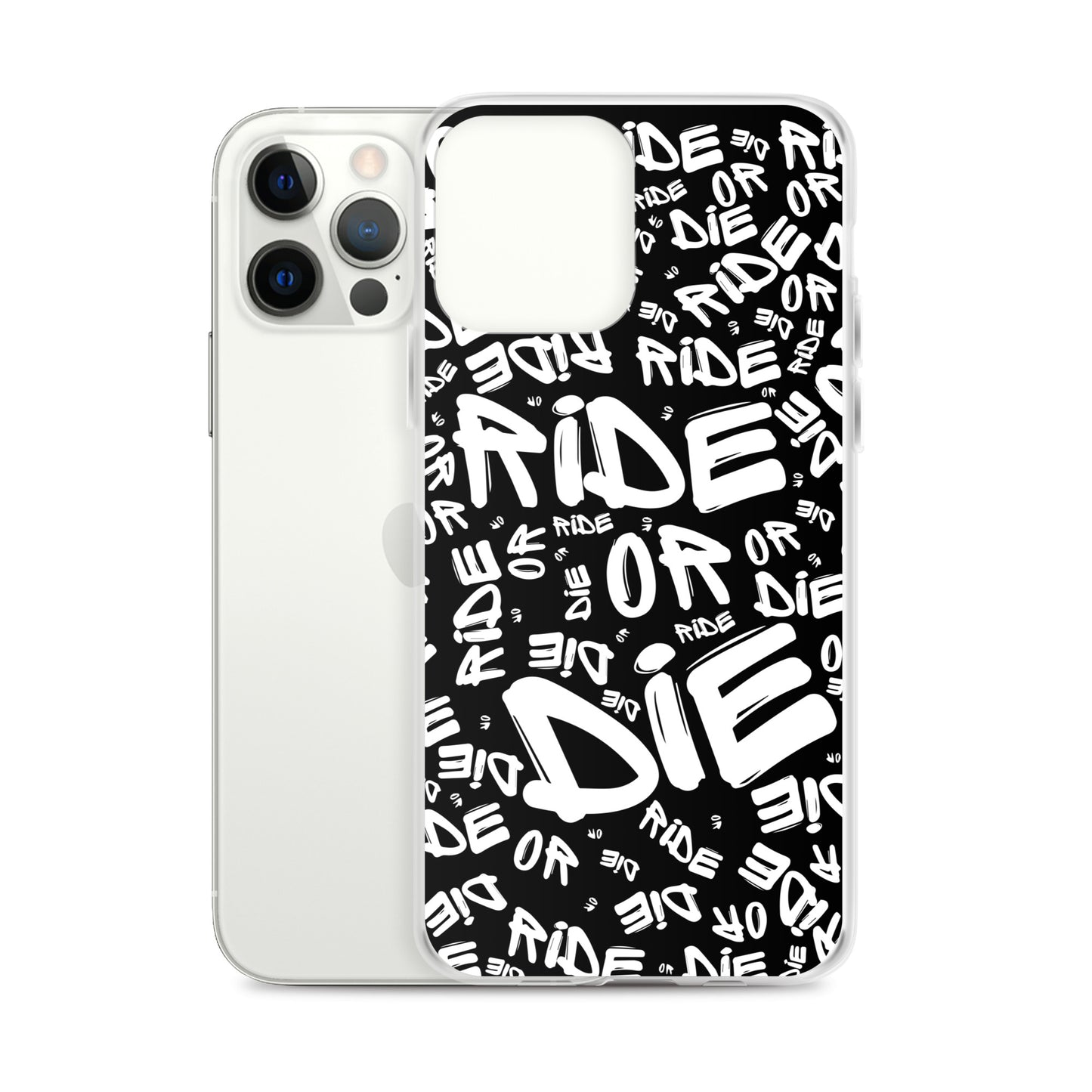 Coque iPhone® - RIDE OR DIE - Noire - Riding Town