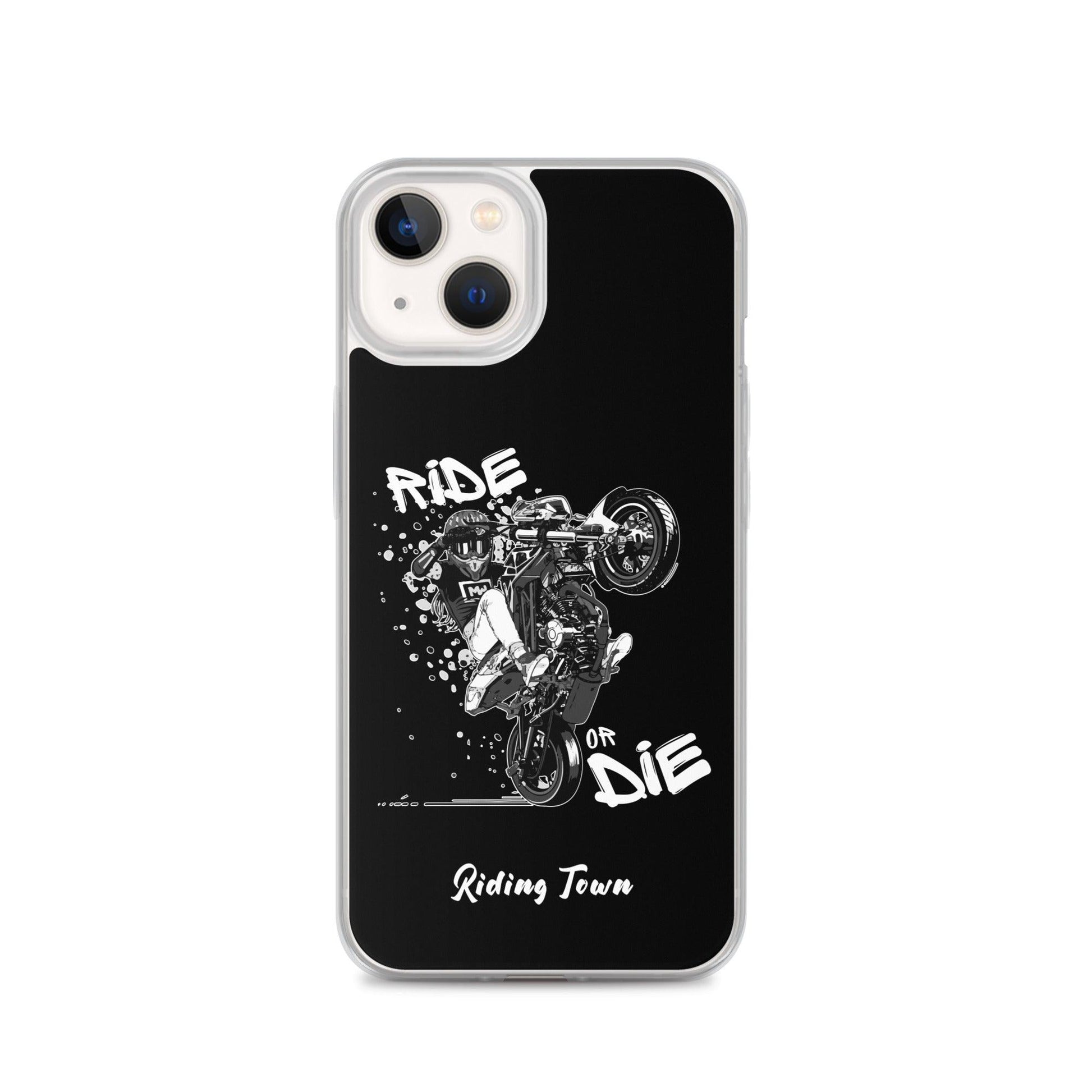 Coque iPhone® - SUPERMOTGIRL - Noire - Riding Town